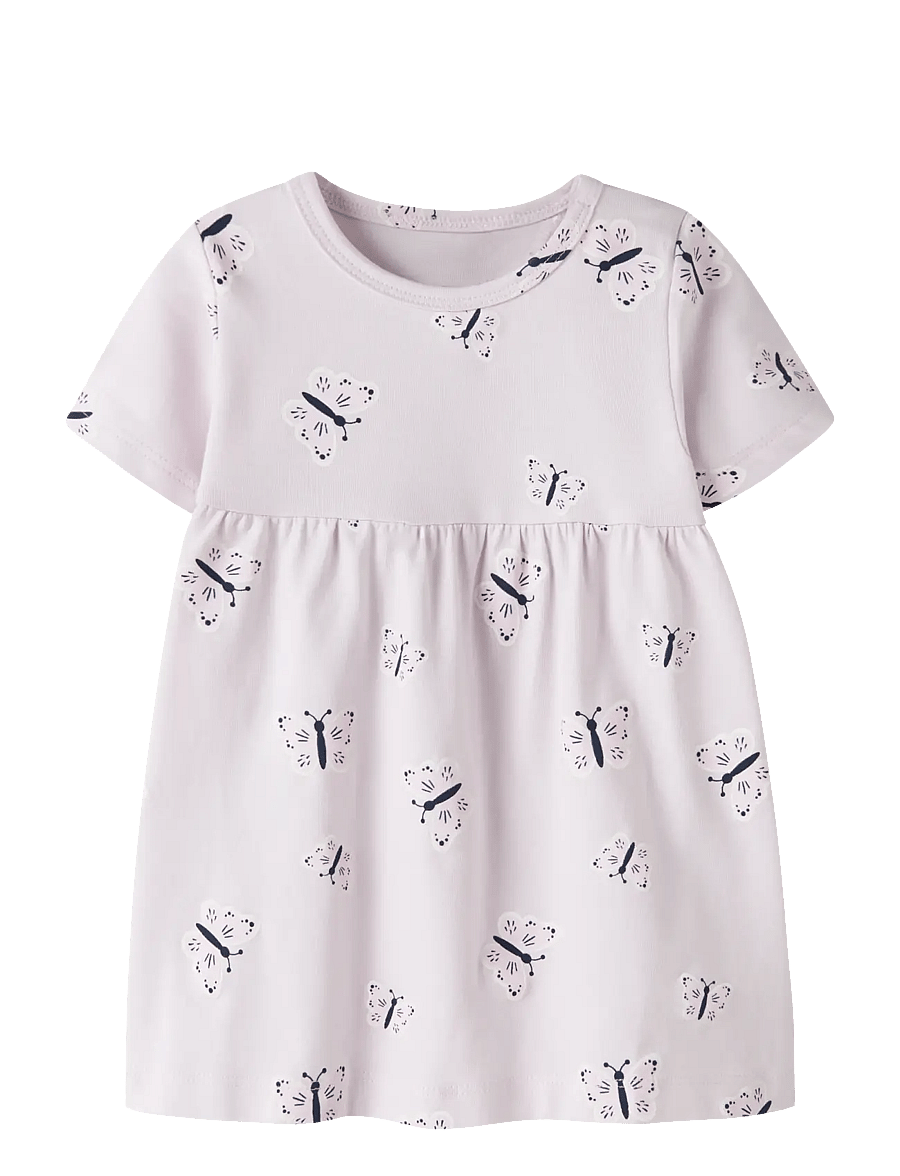 name it - NBFVANDORA SS DRESS BOX - kortærmede babykjoler - lavender fog - 1