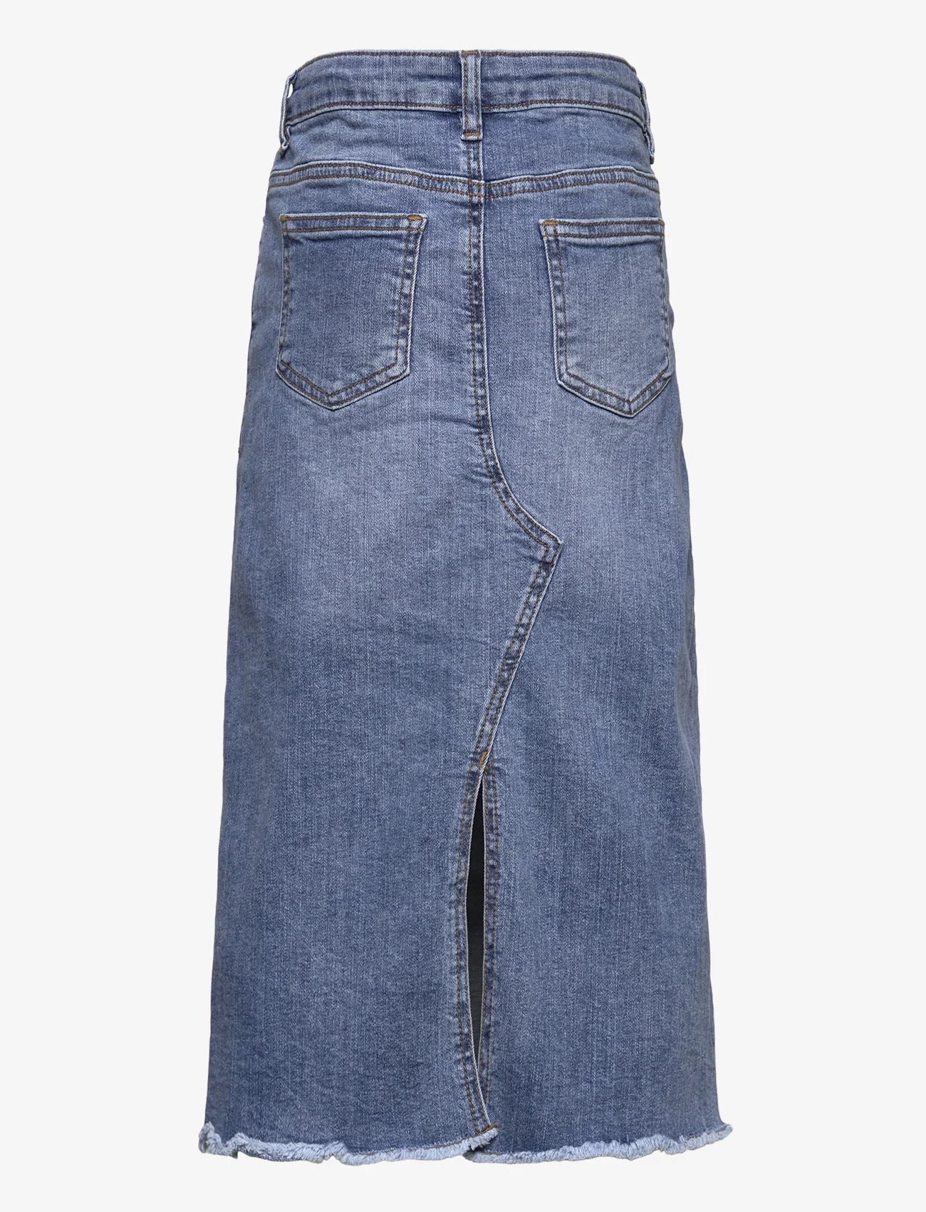 name it - NKFKYLIE WIDE LONG DNM SKIRT 4641-MD D - jeansowe spódnice - medium blue denim - 1
