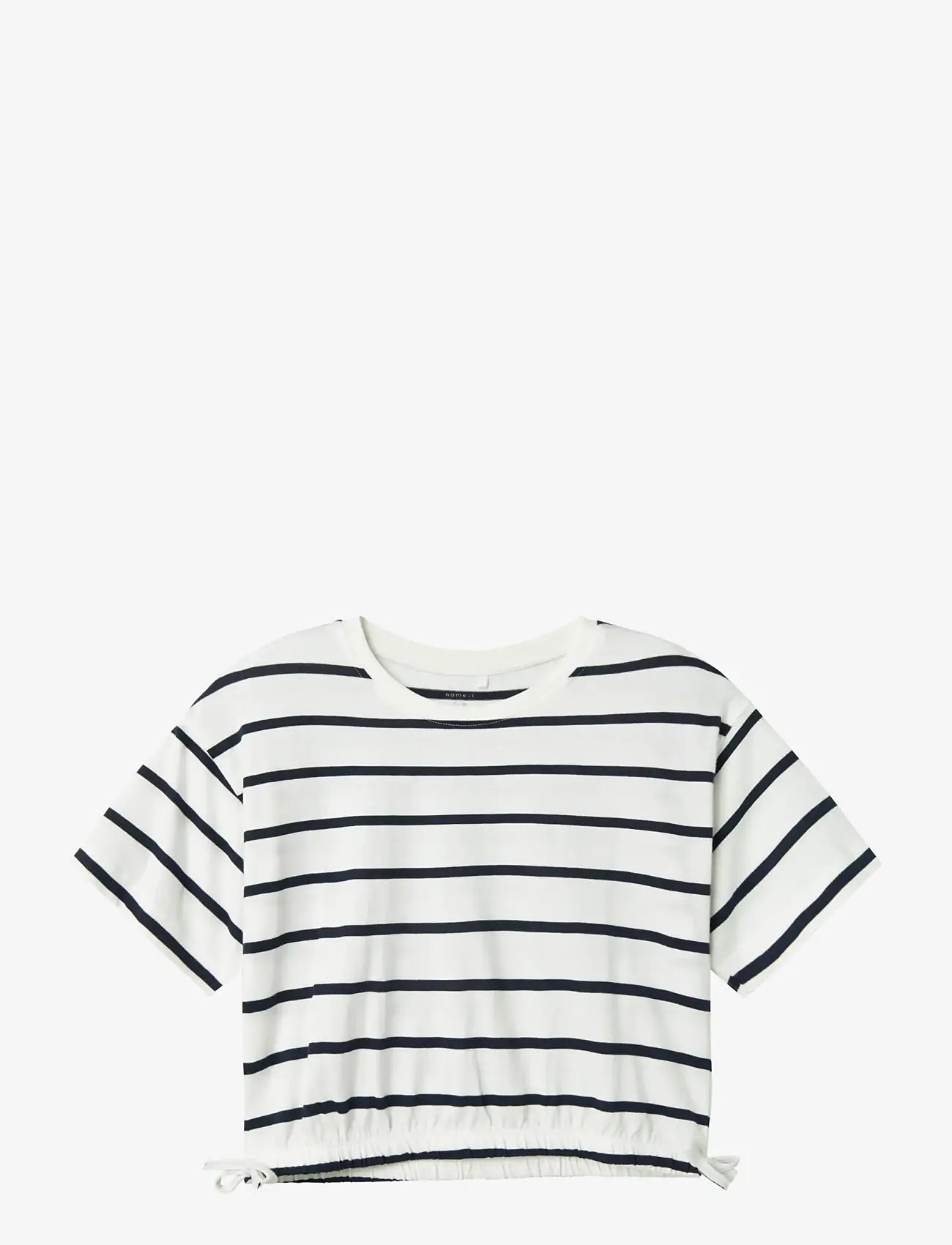 name it - NKFFUNION SS CROPPED BOXY TOP NOOS - kortærmede t-shirts - jet stream - 0