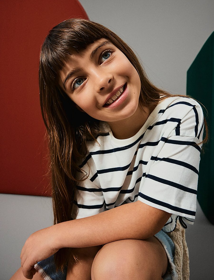 name it - NKFFUNION SS CROPPED BOXY TOP NOOS - kurzärmelige - jet stream - 4