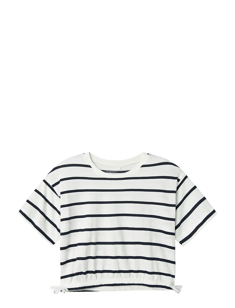 name it - NKFFUNION SS CROPPED BOXY TOP NOOS - kurzärmelige - jet stream - 2