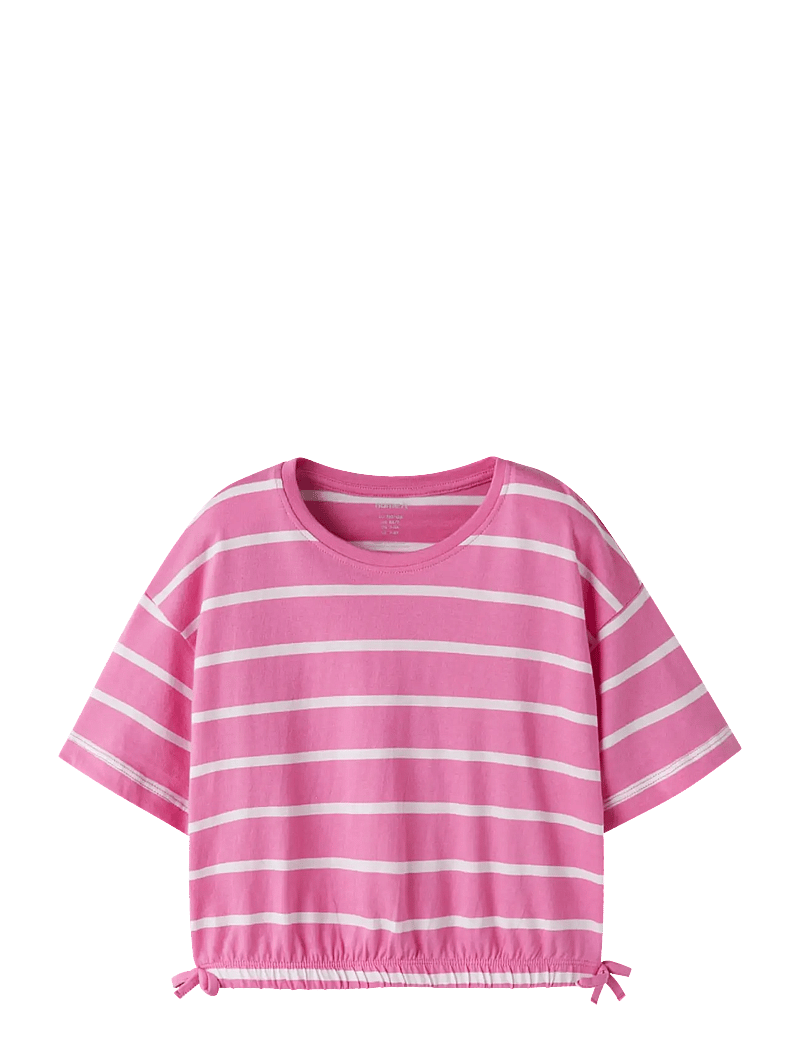 name it - NKFFUNION SS CROPPED BOXY TOP NOOS - short-sleeved t-shirts - strawberry moon - 0