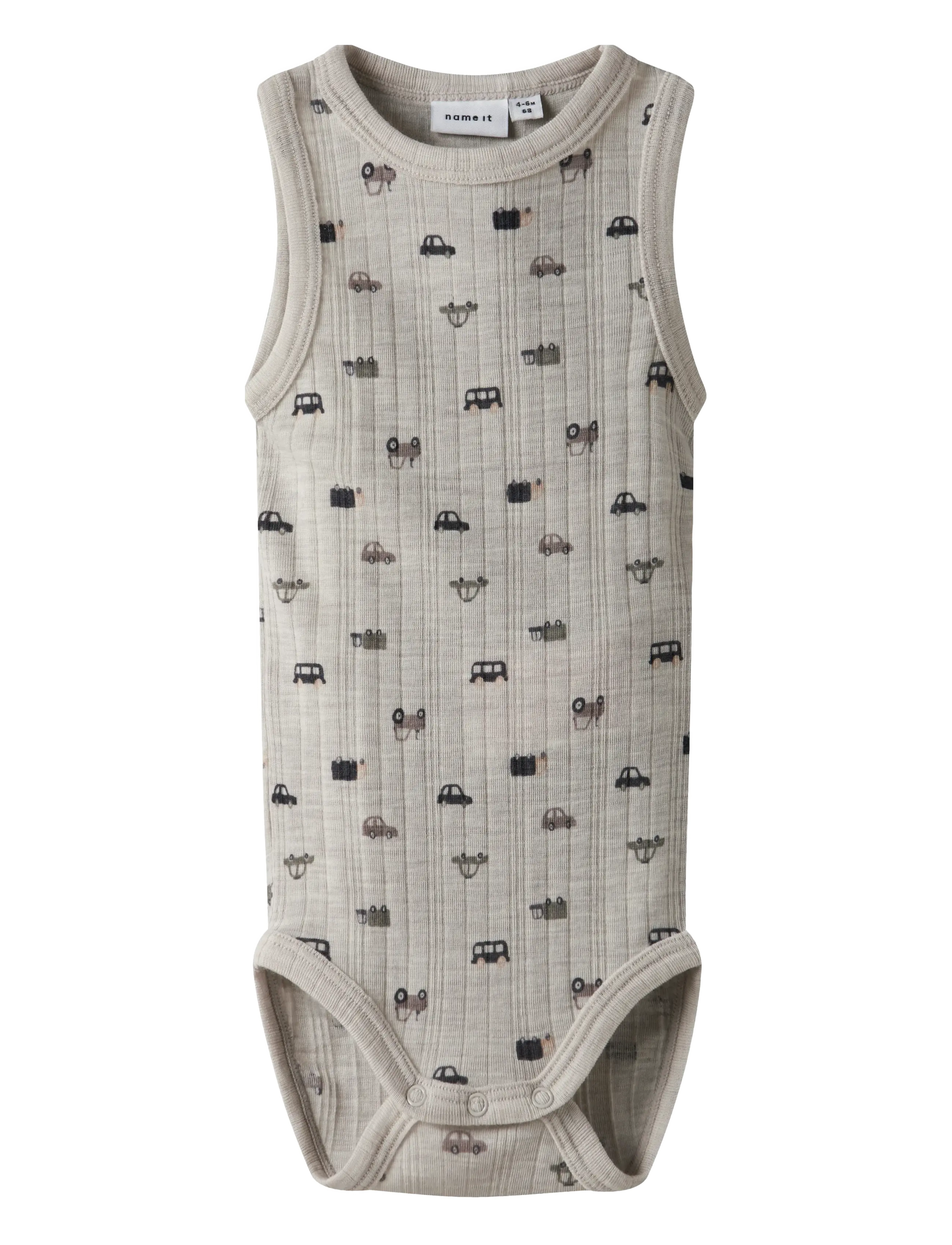 name it NBMWANG WOOL NEEDLE TANK BODY - 4 for 3 - NACREOUS CLOUD / grey