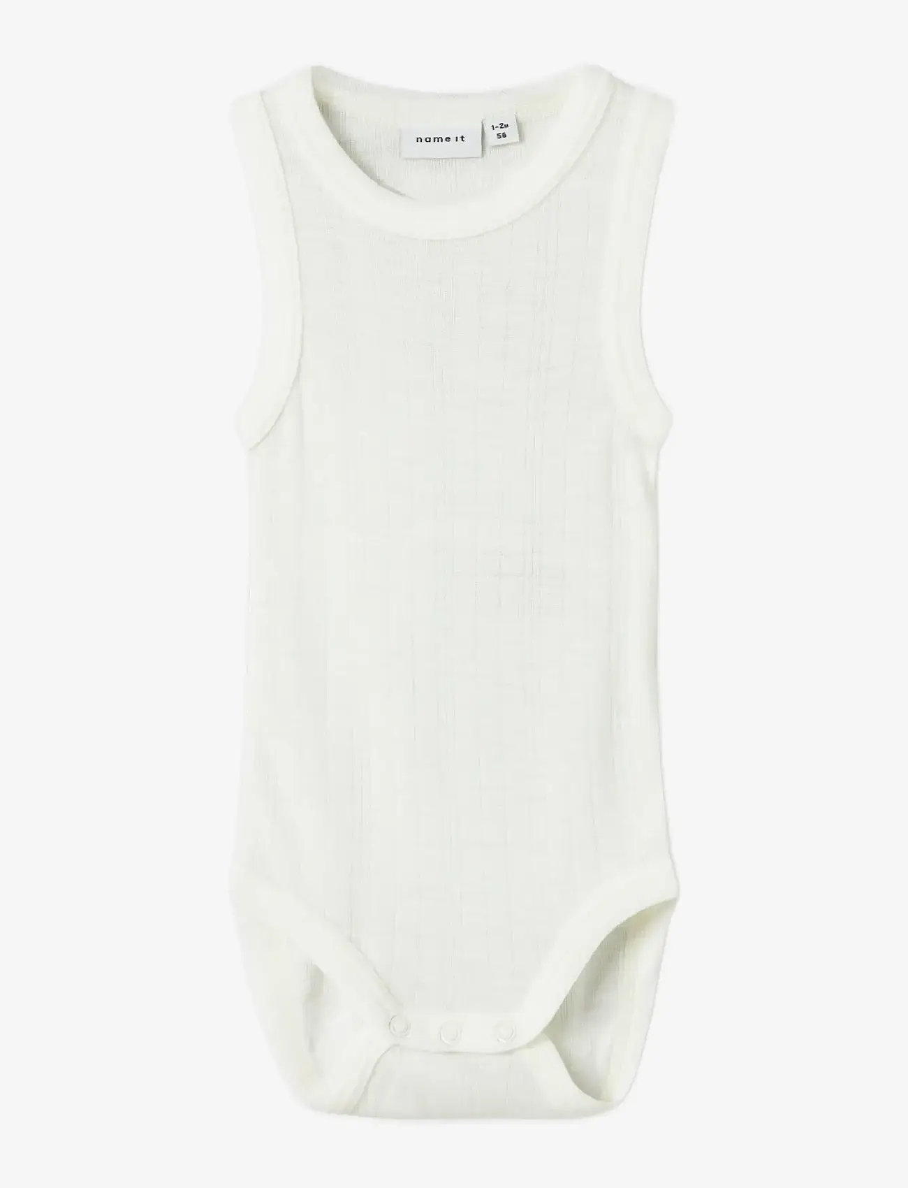 name it - NBMWANG WOOL NEEDLE TANK BODY - base layer baby - snow white - 0
