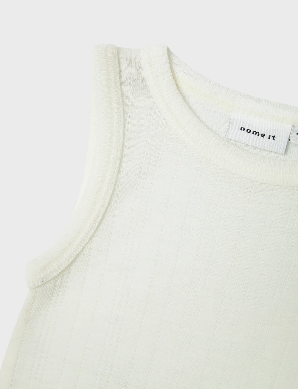 name it - NBMWANG WOOL NEEDLE TANK BODY - base layer baby - snow white - 2