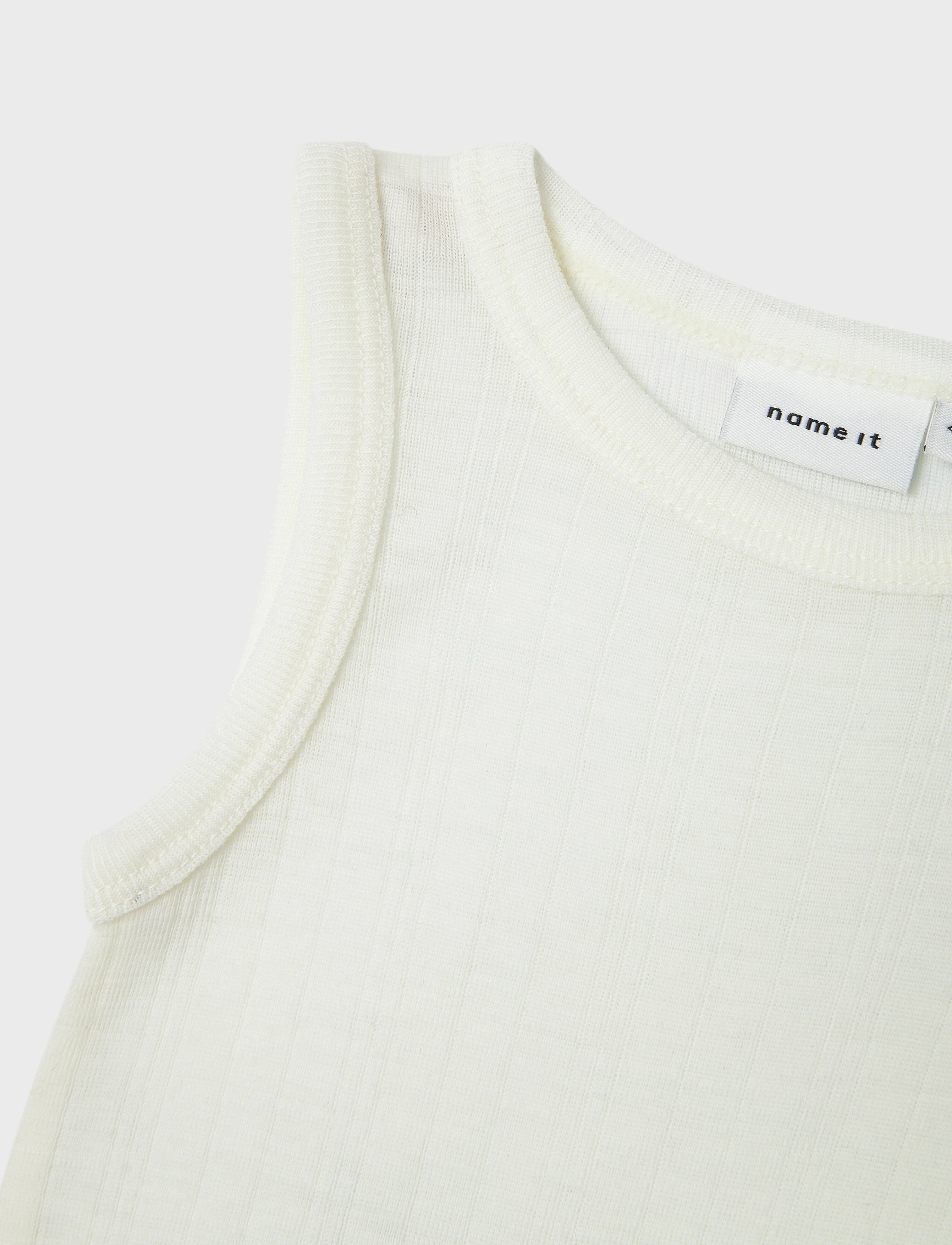 name it - NBMWANG WOOL NEEDLE TANK BODY - snow white - 2