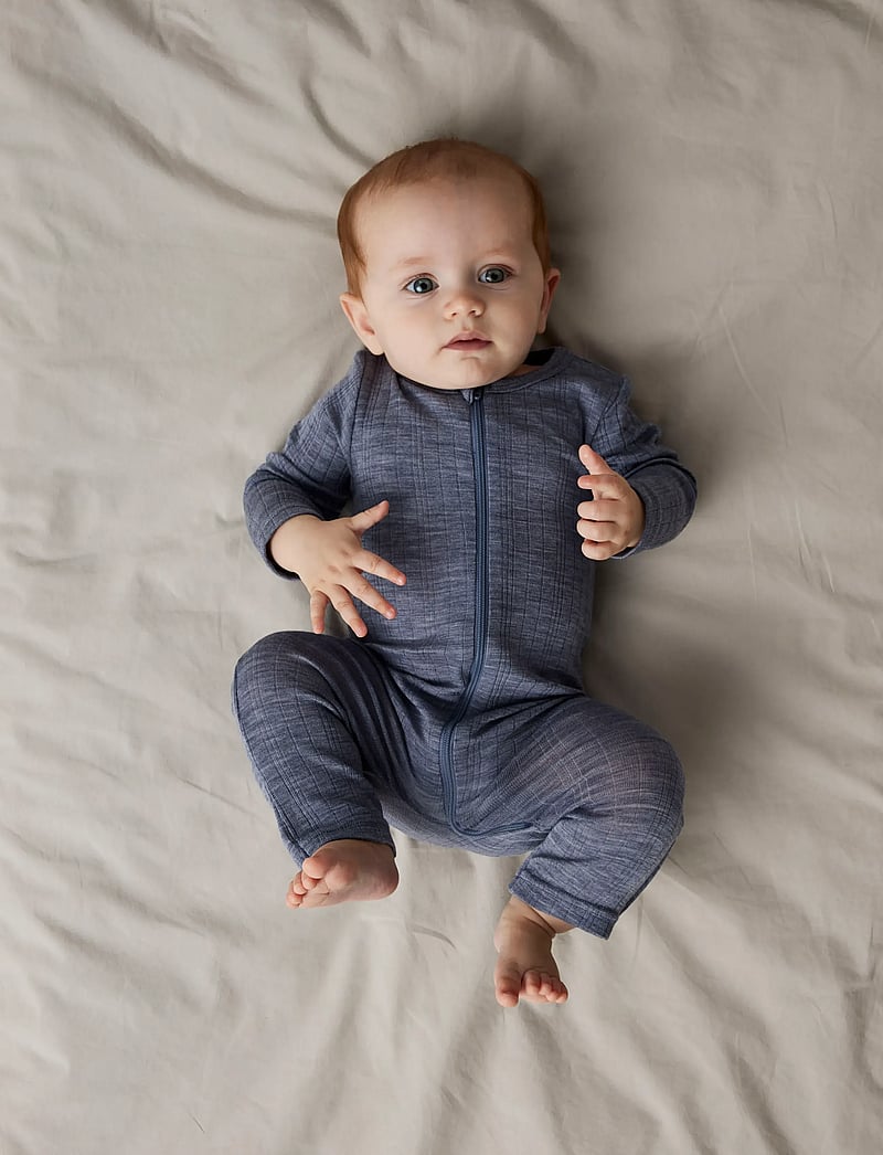 name it - NBMWANG WOOL NEEDLE NIGHTSUIT SOLID NOOS - folkstone gray - 3