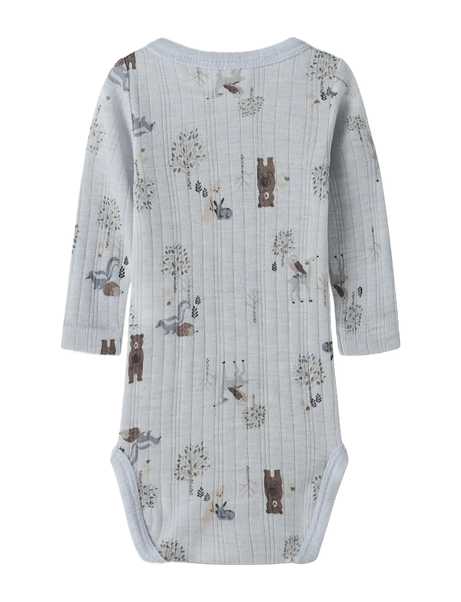 name it - NBMWANG WOOL NEEDLE LS BODY NOOS - beebi alusriided - arctic ice - 1