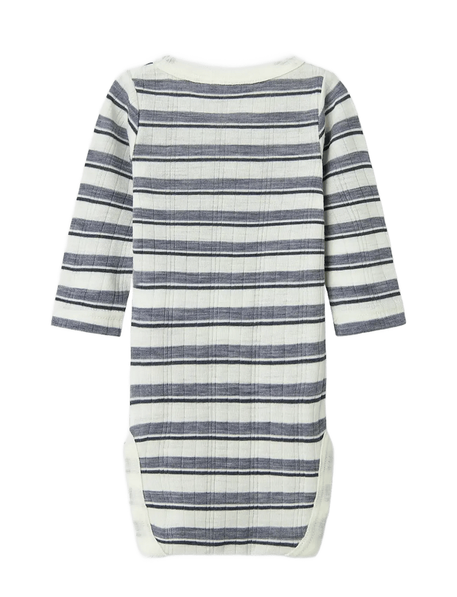 name it - NBMWANG WOOL NEEDLE LS BODY NOOS - underställ baby - folkstone gray - 1
