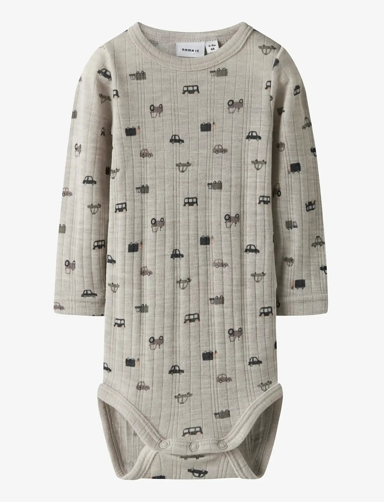 name it - NBMWANG WOOL NEEDLE LS BODY NOOS - uldundertøj baby - nacreous cloud - 0