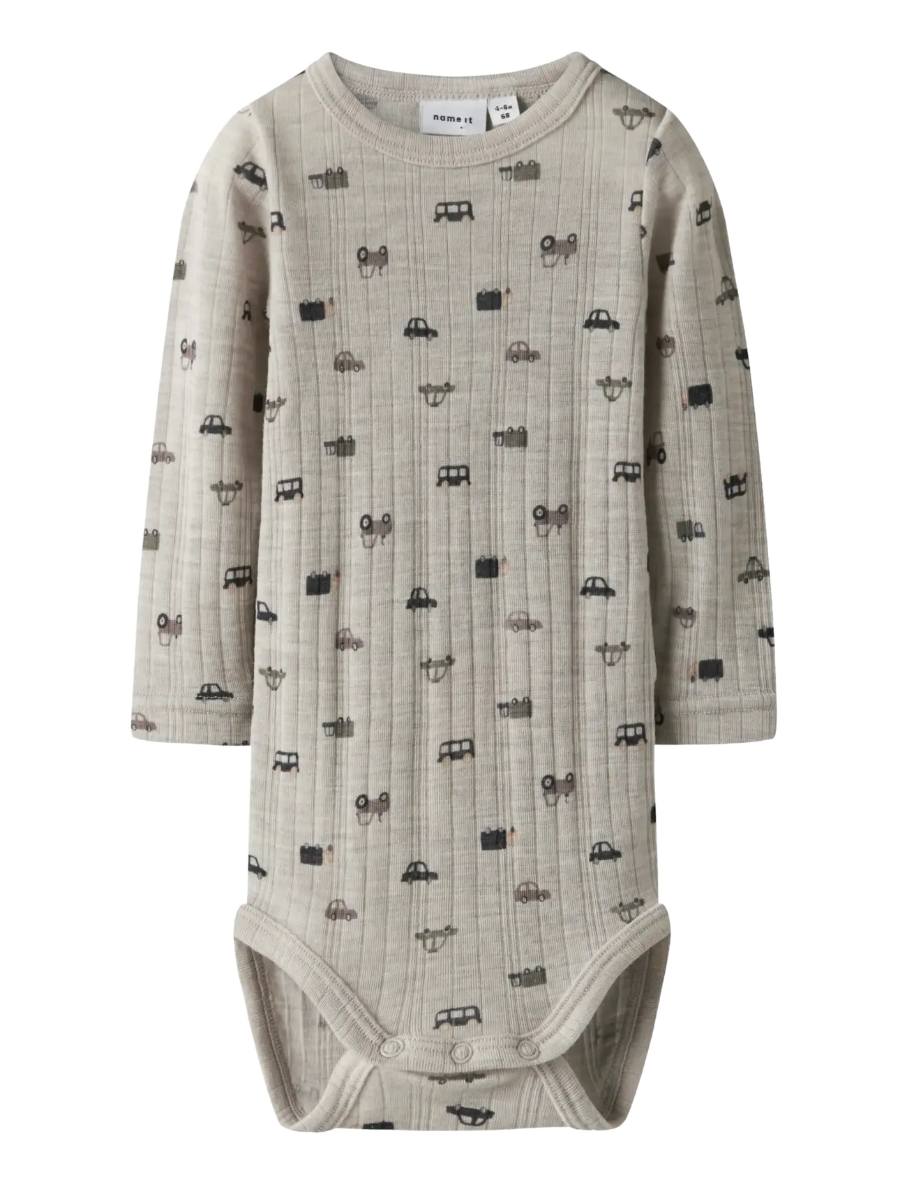 name it NBMWANG WOOL NEEDLE LS BODY NOOS - Underställ - NACREOUS CLOUD / grey