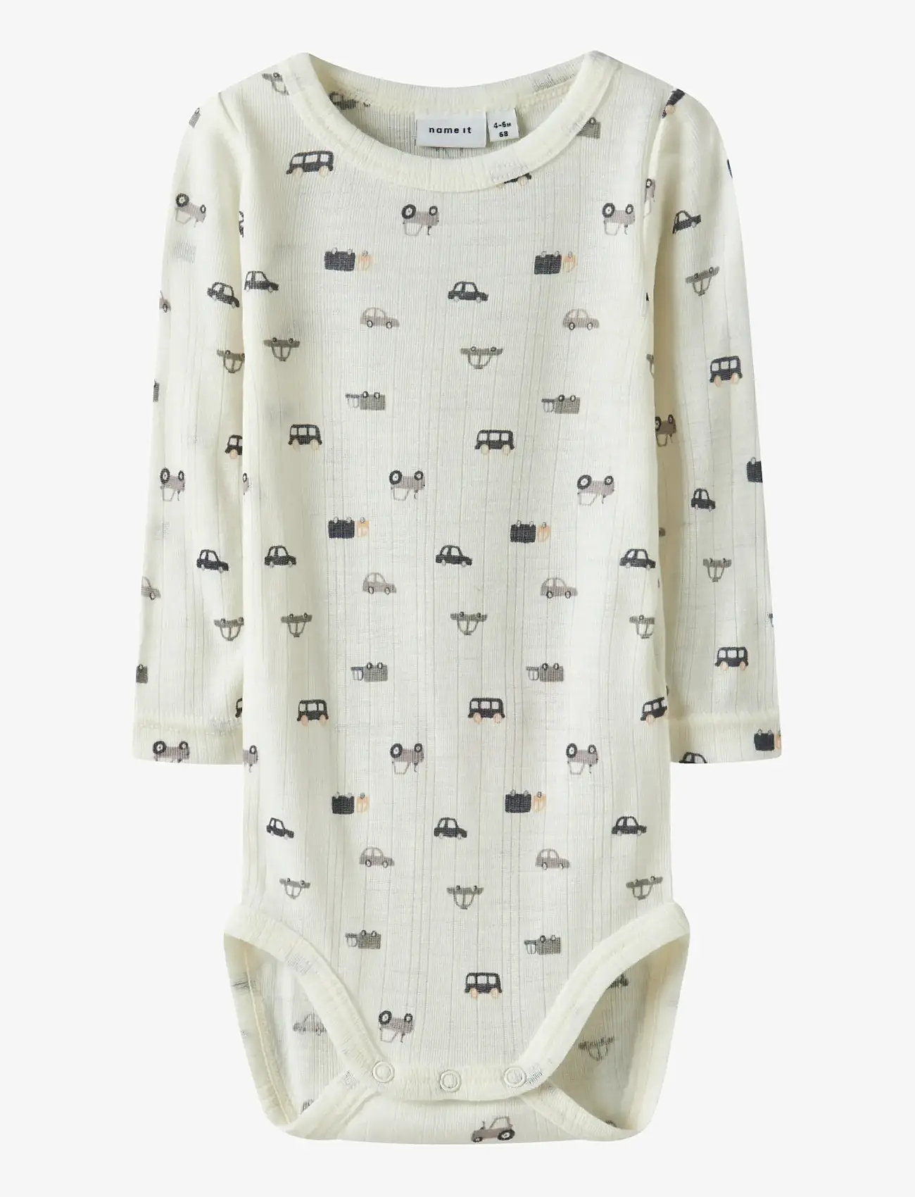 name it - NBMWANG WOOL NEEDLE LS BODY NOOS - base layer baby - snow white - 0
