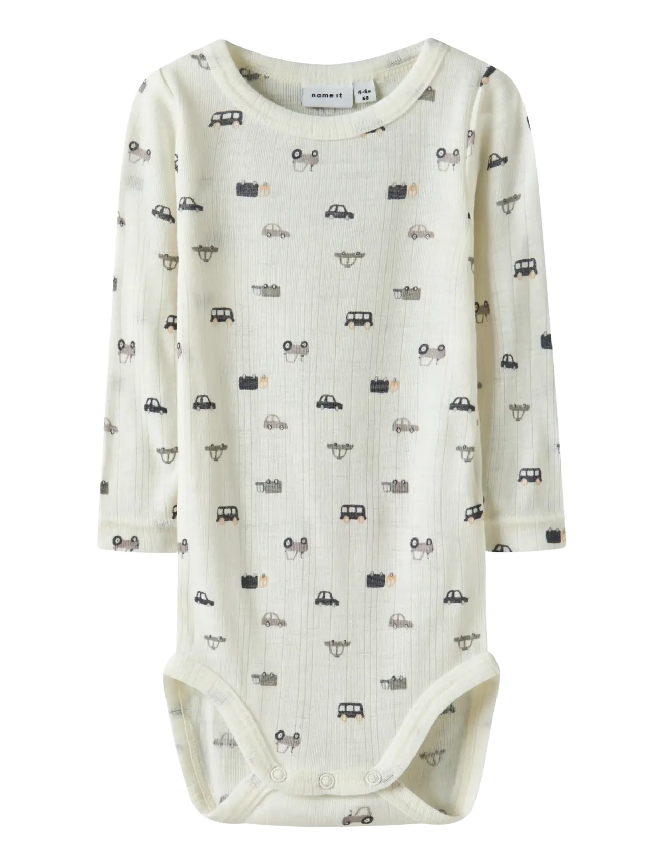name it - NBMWANG WOOL NEEDLE LS BODY NOOS - base layer baby - snow white - 0