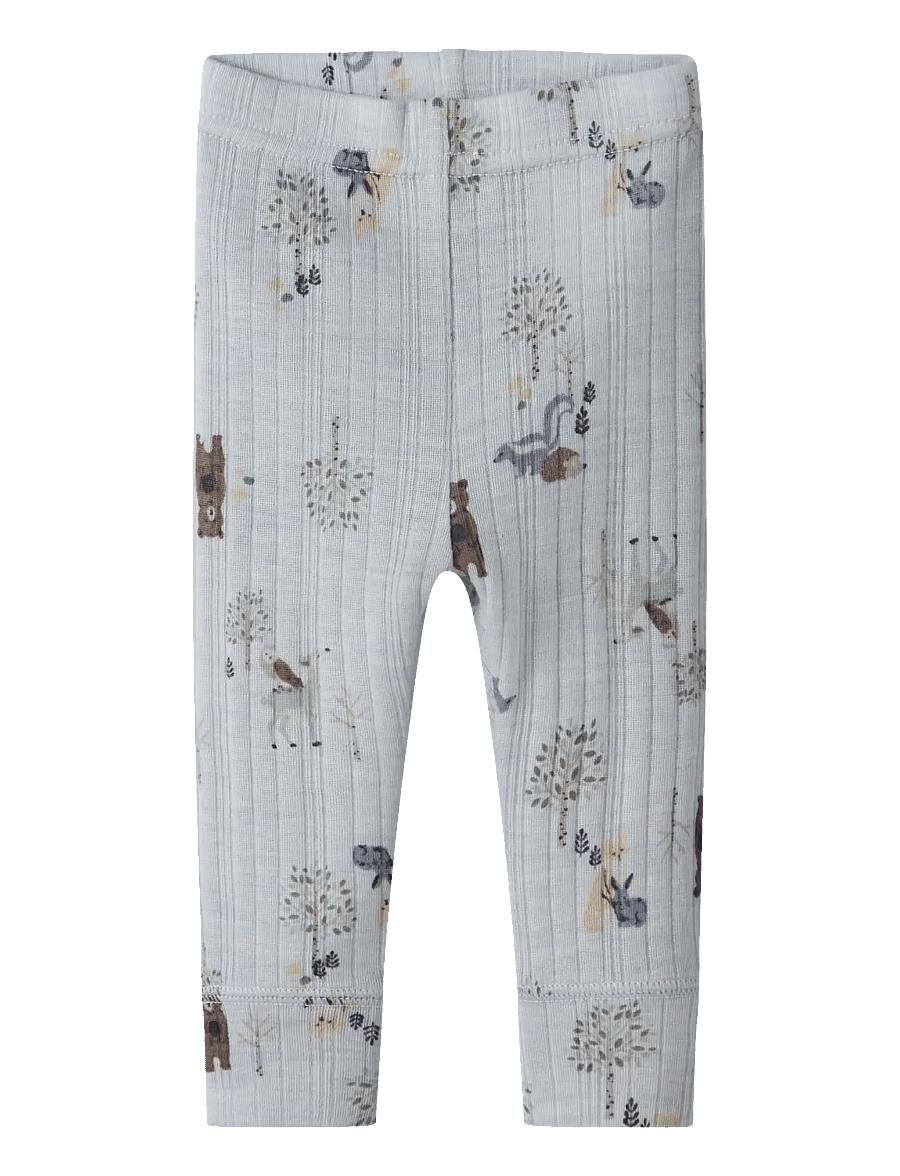 name it - NBMWANG WOOL NEEDLE LONGJOHN NOOS - base layer baby - arctic ice - 0