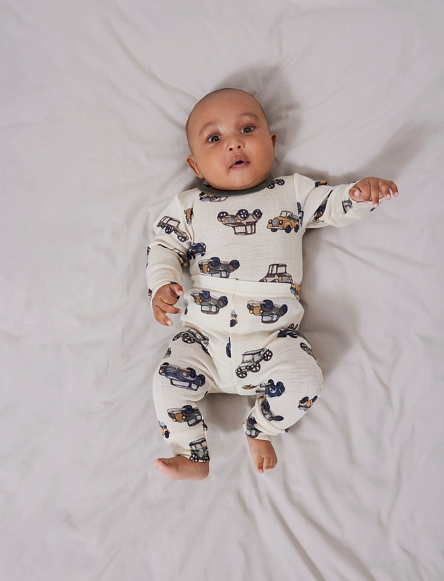 name it - NBMWANG WOOL NEEDLE LONGJOHN NOOS - base layer baby - snow white - 3
