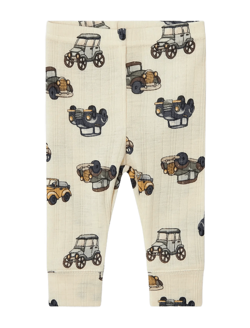 name it - NBMWANG WOOL NEEDLE LONGJOHN NOOS - termoveļa mazuļiem - snow white - 2