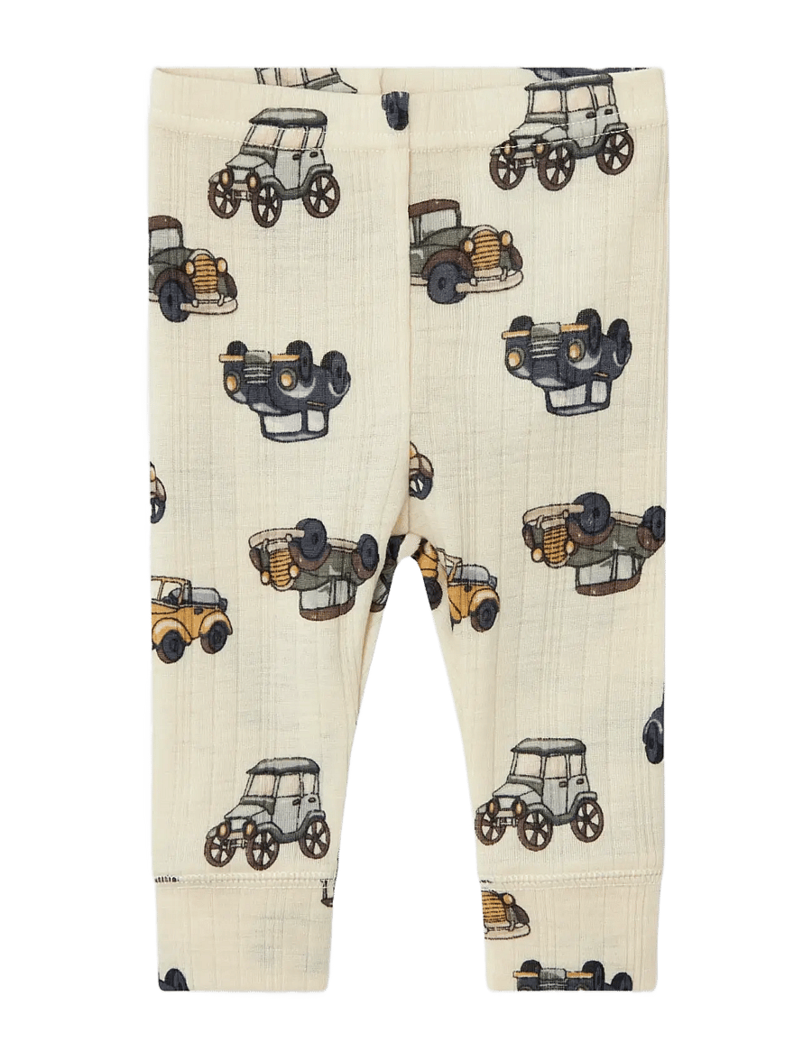 name it - NBMWANG WOOL NEEDLE LONGJOHN NOOS - base layer baby - snow white - 2