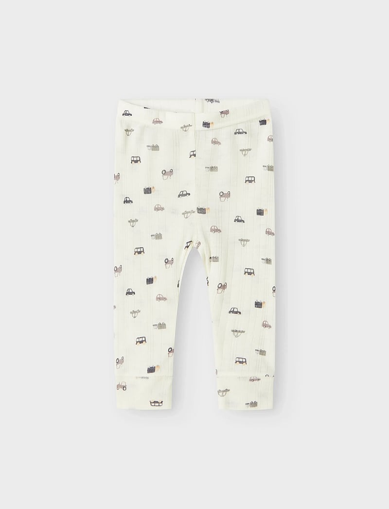 name it - NBMWANG WOOL NEEDLE LONGJOHN NOOS - leggings - snow white - 0