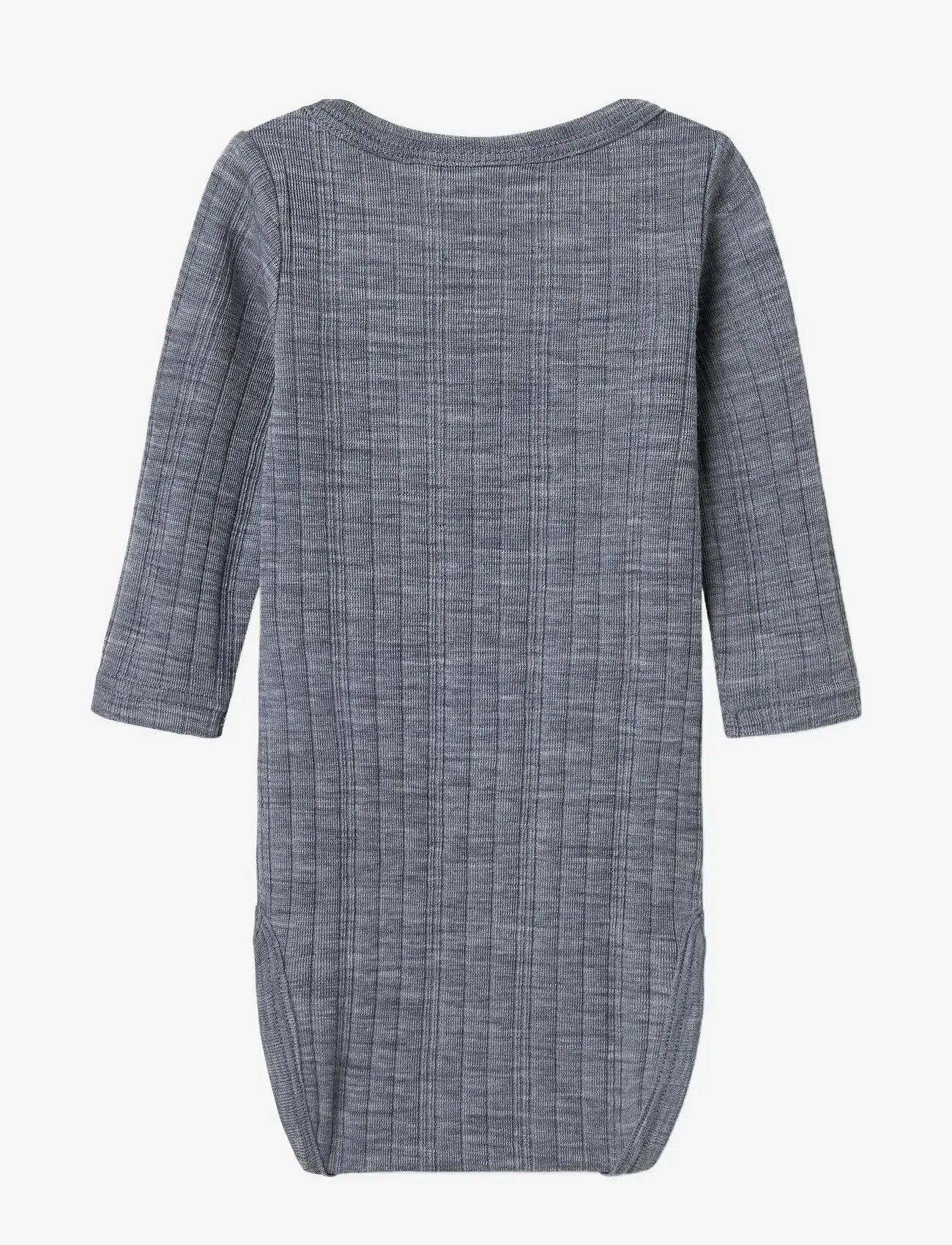 name it - NBMWANG WOOL NEEDLE LS BODY SOLID NOOS - folkstone gray - 1