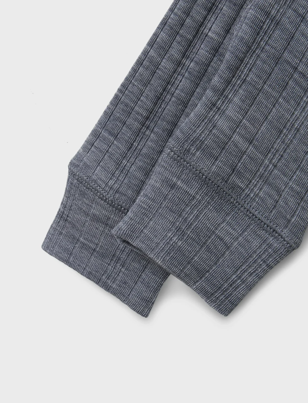 name it - NBMWANG WOOL NEEDLE LONGJOHN SOLID NOOS - base layer baby - folkstone gray - 3