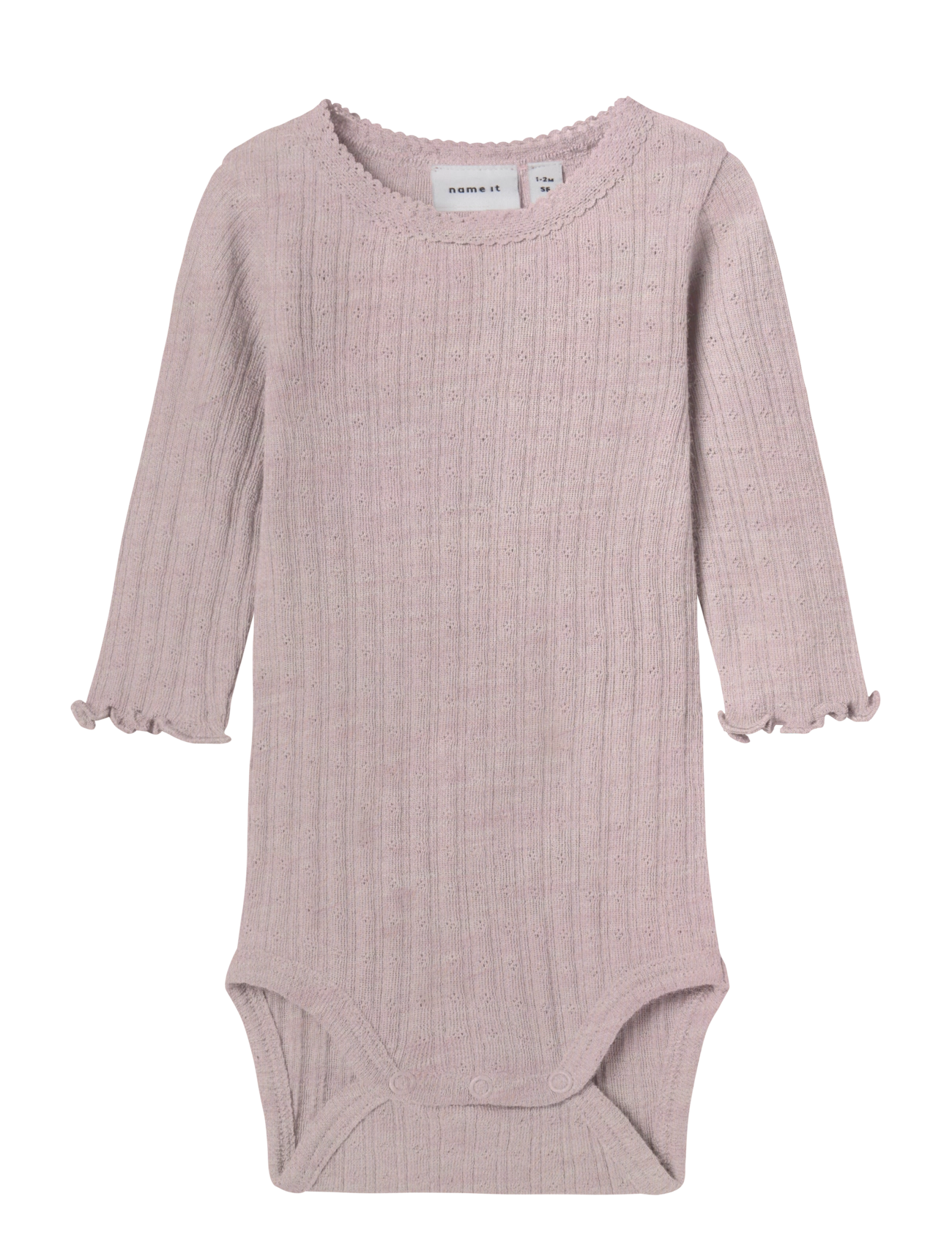 name it NBFWOSSA WO/SI RIB LS BODY - Wolle - VIOLET ICE / purple