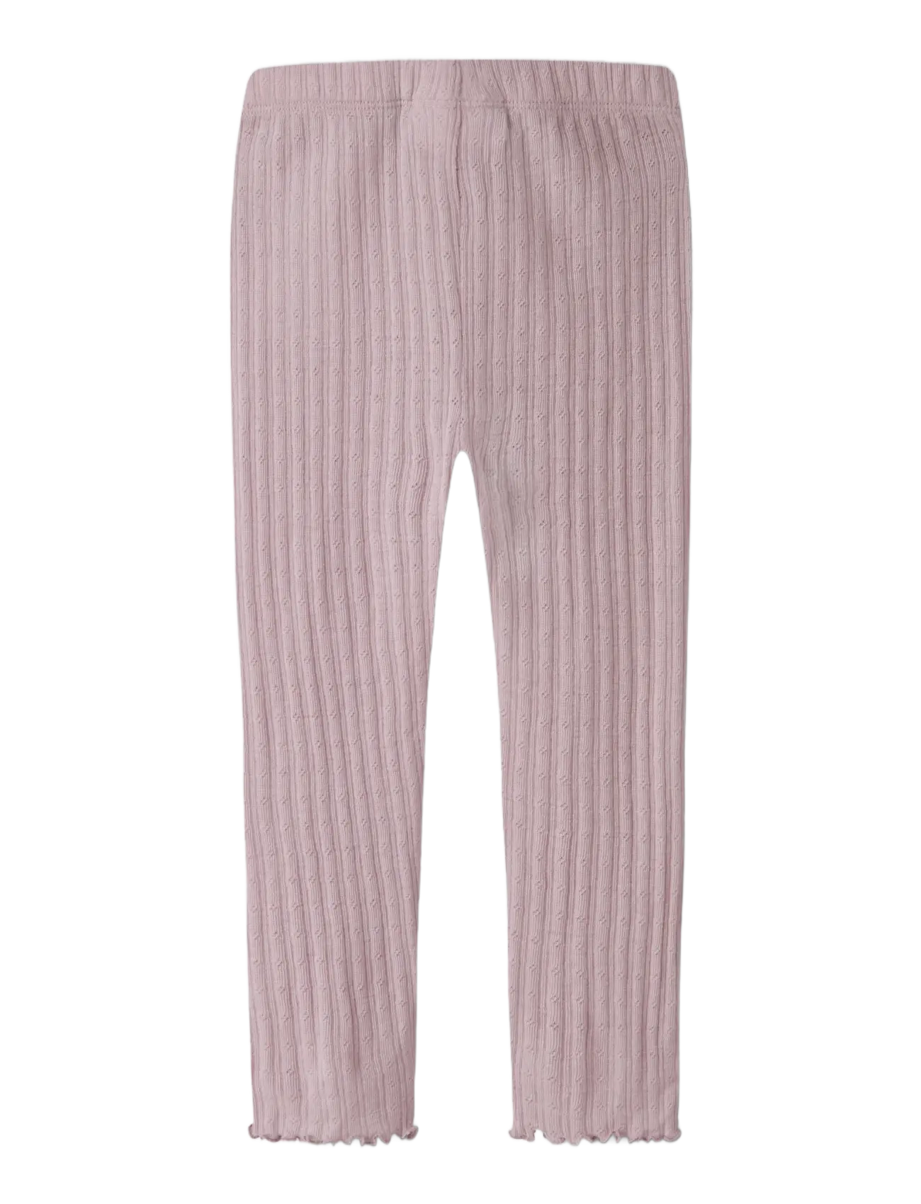 name it - NMFWOSSA WO/SI RIB LEGGING - uldundertøj baby - violet ice - 1