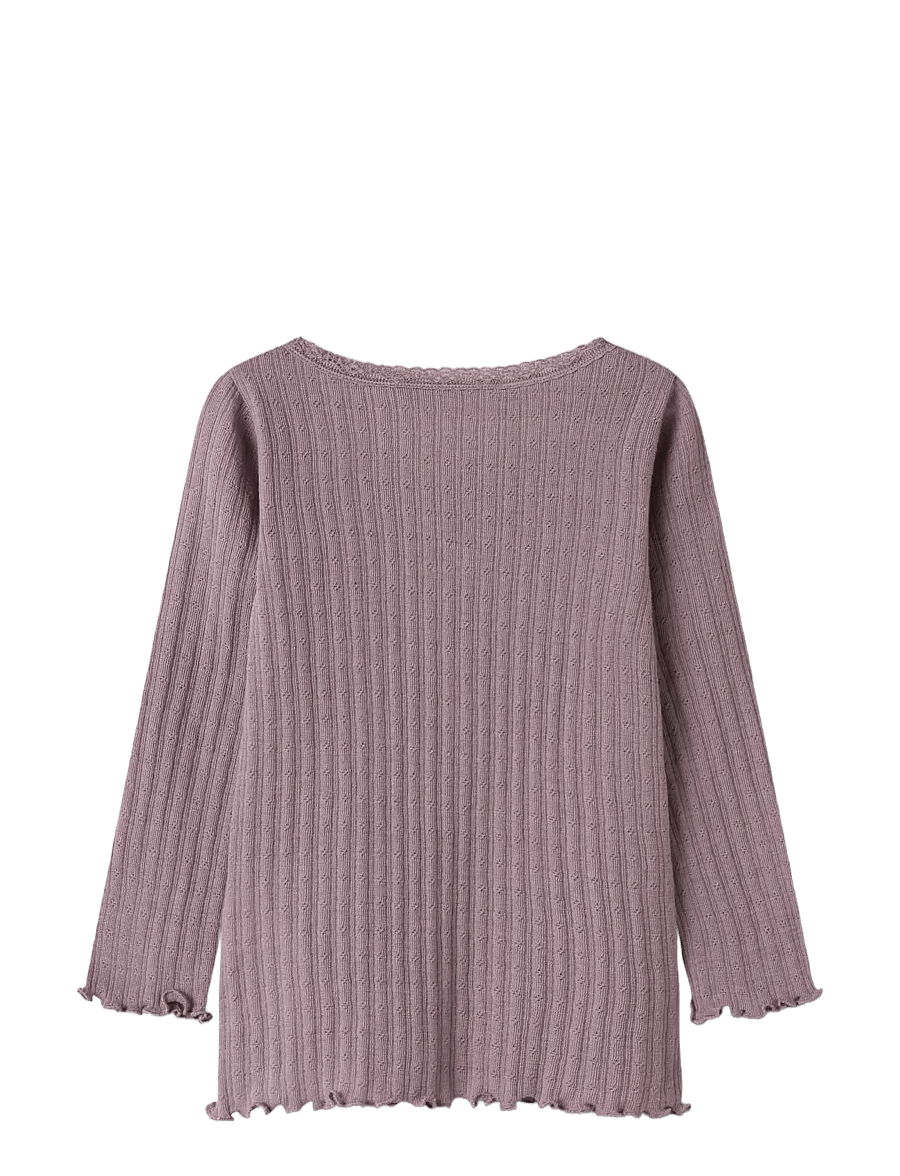 name it - NMFWOSSA WO/SI RIB LS TOP - blusen & tuniken - toadstool - 1