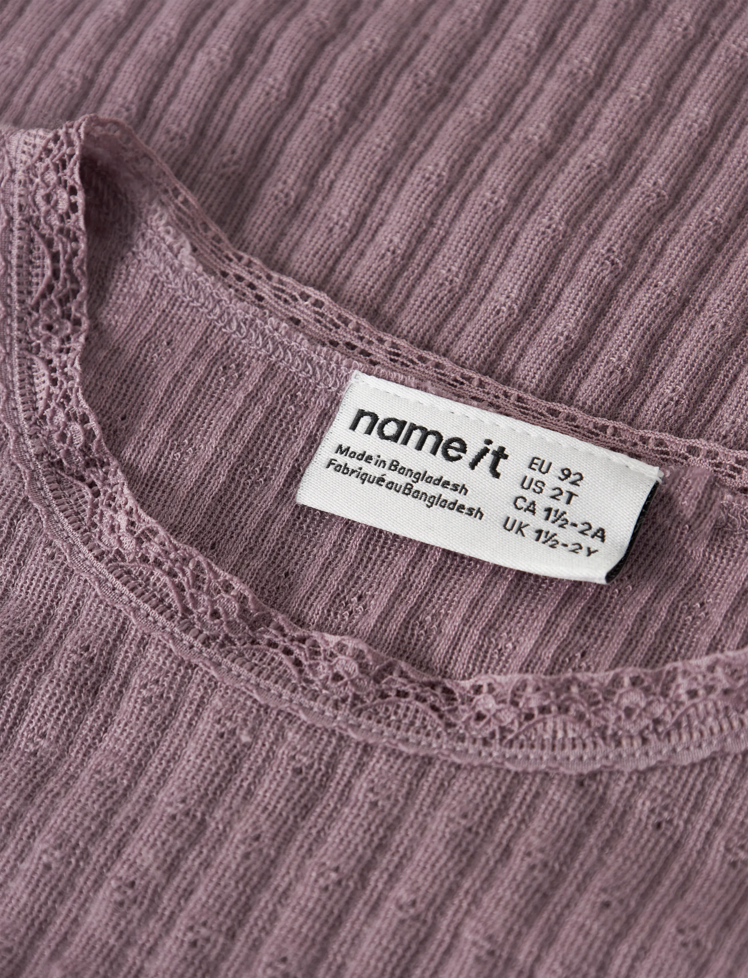 name it - NMFWOSSA WO/SI RIB LS TOP - blusen & tuniken - toadstool - 3