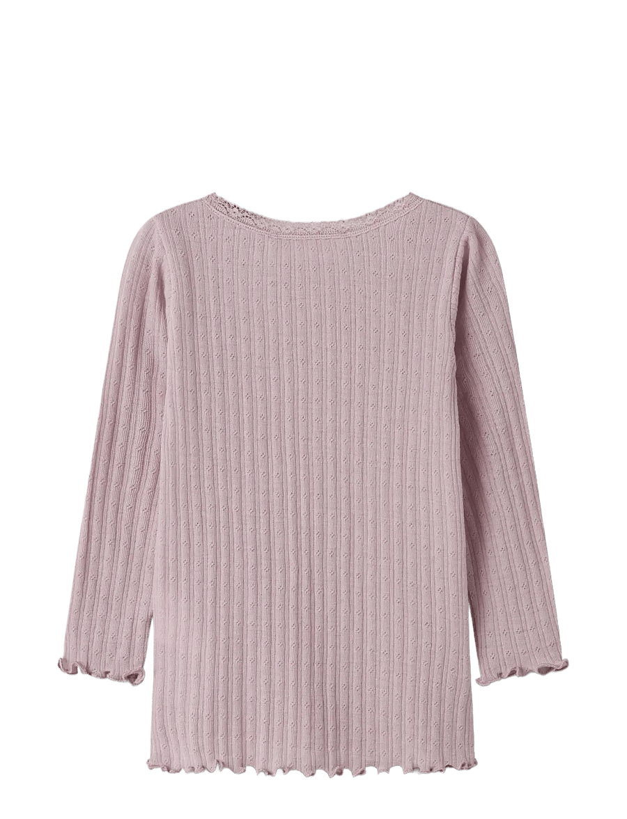 name it - NMFWOSSA WO/SI RIB LS TOP - blusen & tuniken - violet ice - 1