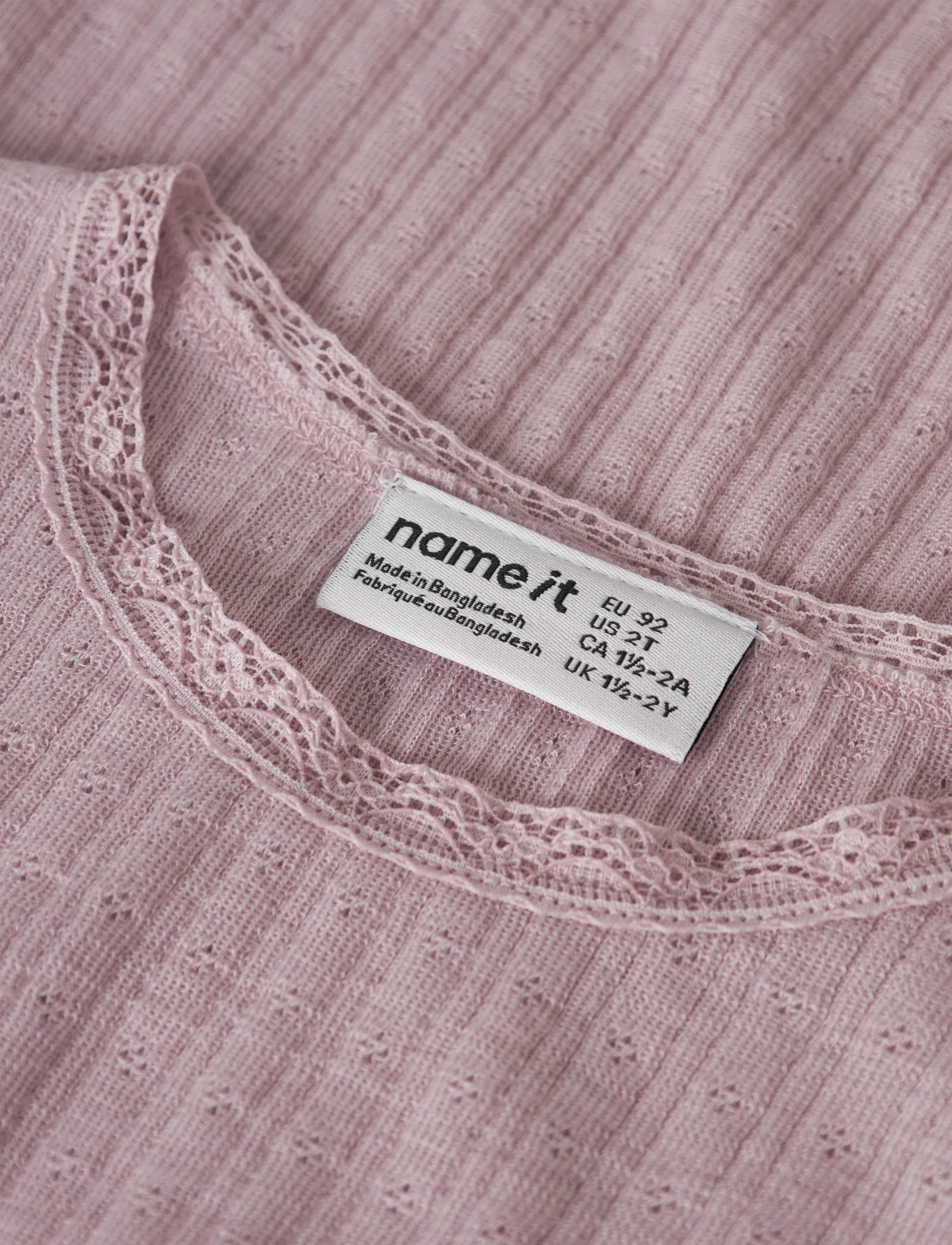 name it - NMFWOSSA WO/SI RIB LS TOP - blusen & tuniken - violet ice - 3