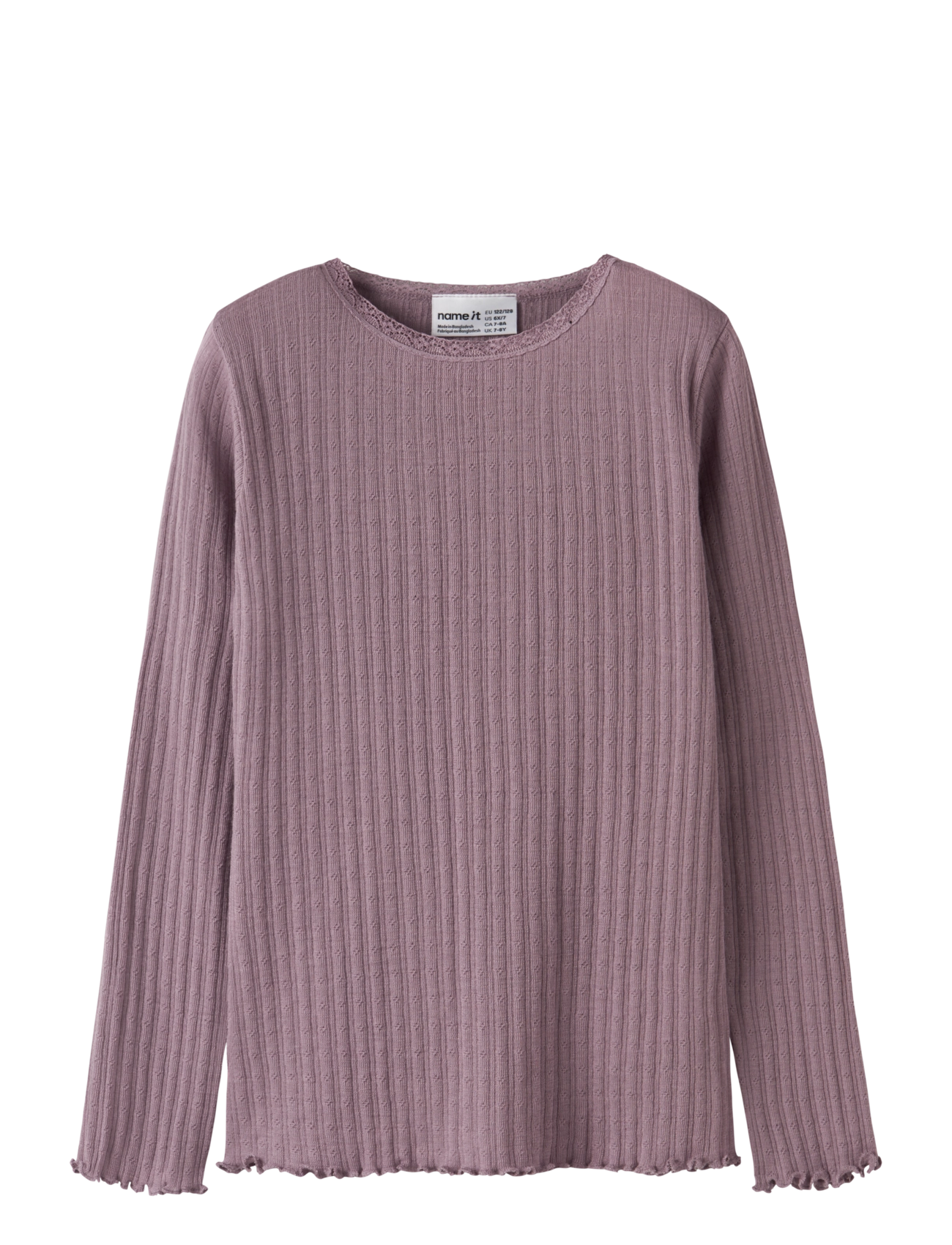 name it - NKFWOSSA WO/SI RIB LS TOP - långärmade t-shirts - toadstool - 1