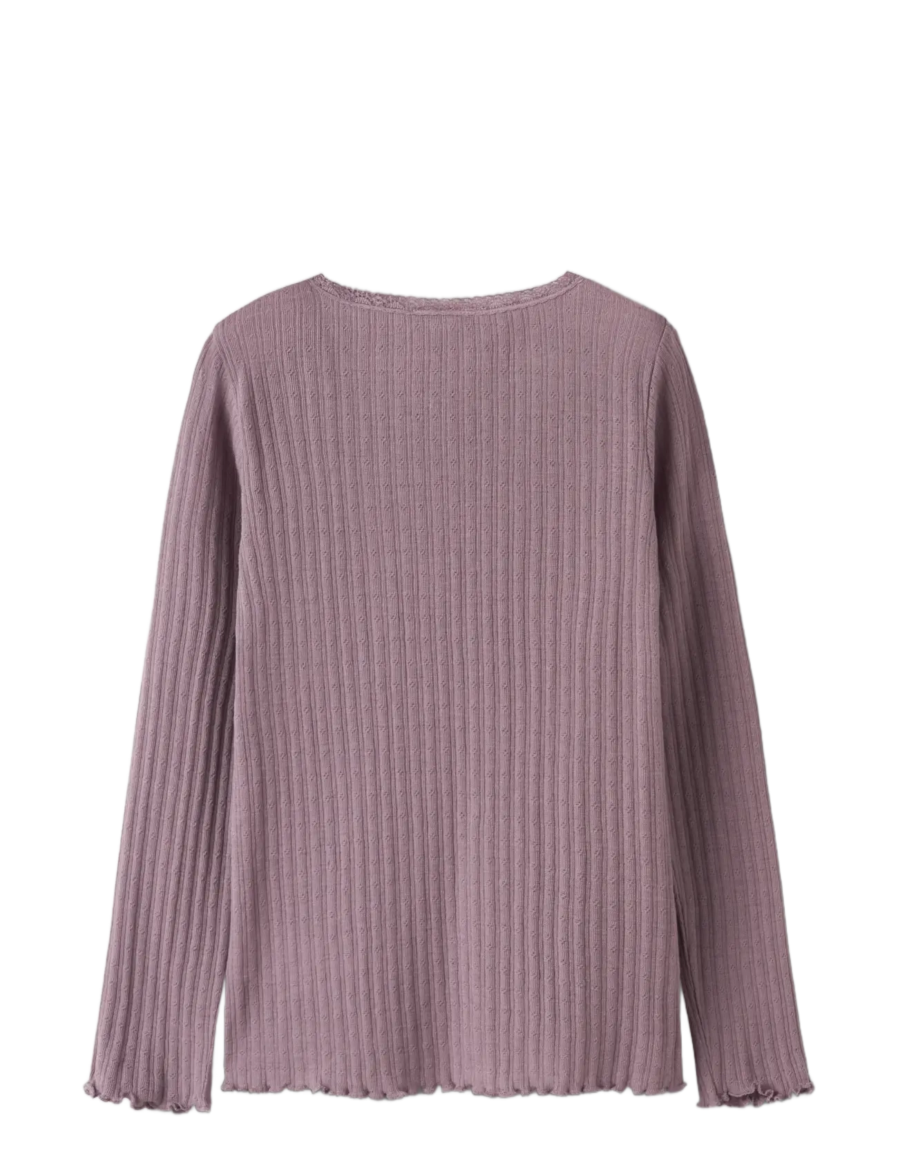 name it - NKFWOSSA WO/SI RIB LS TOP - långärmade t-shirts - toadstool - 2