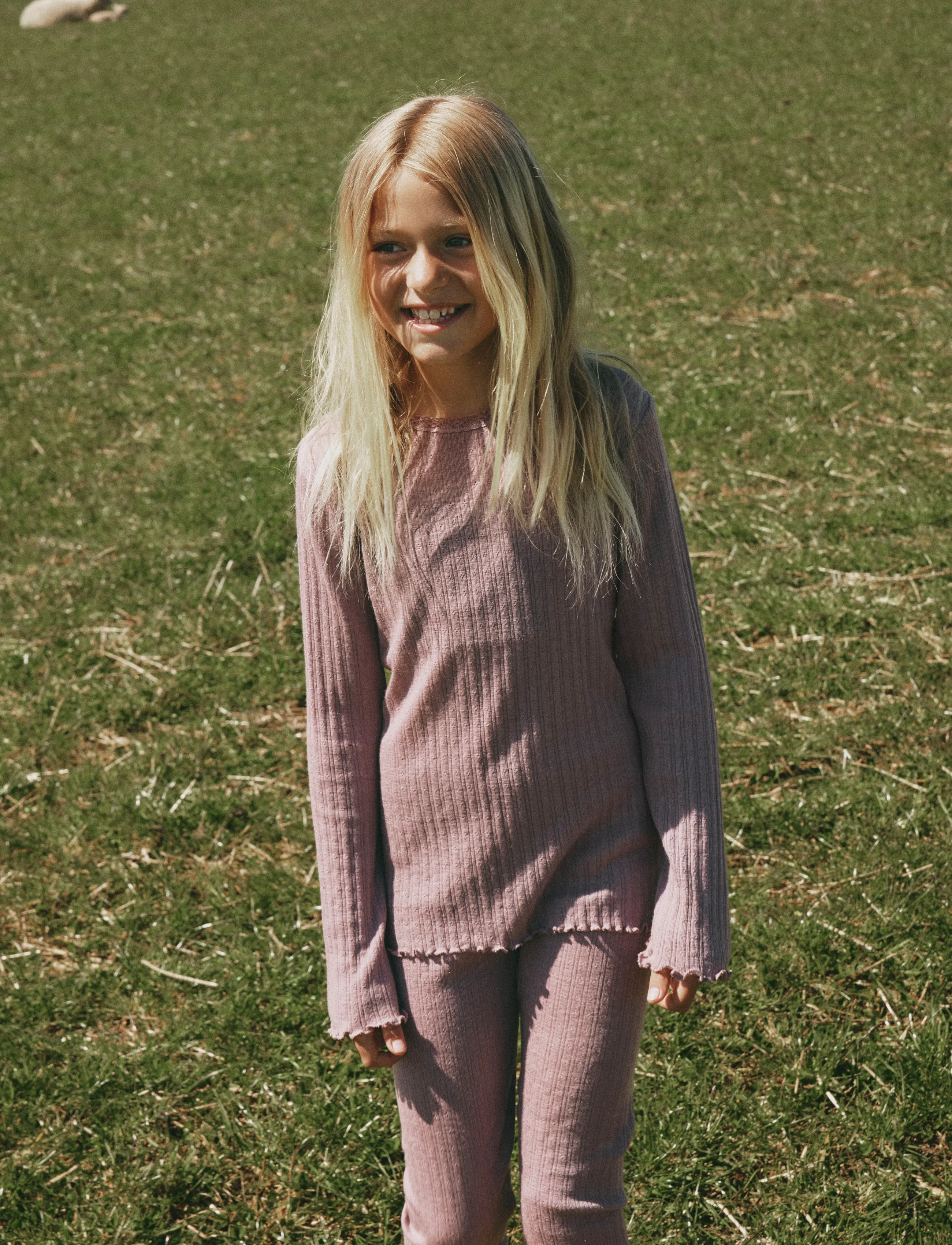 name it - NKFWOSSA WO/SI RIB LS TOP - långärmade t-shirts - toadstool - 3