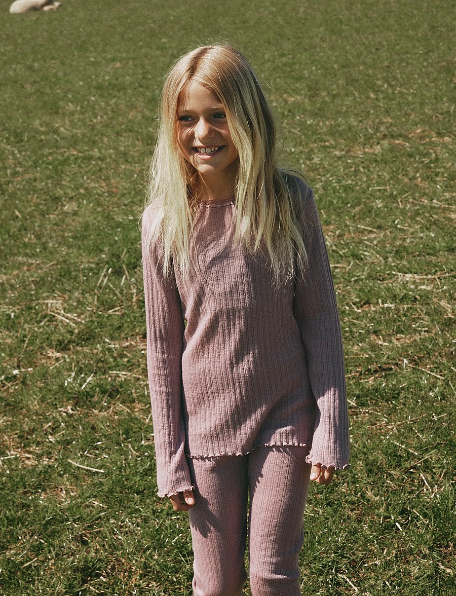 name it - NKFWOSSA WO/SI RIB LEGGING - funkionsunterwäsche - hosen - toadstool - 0