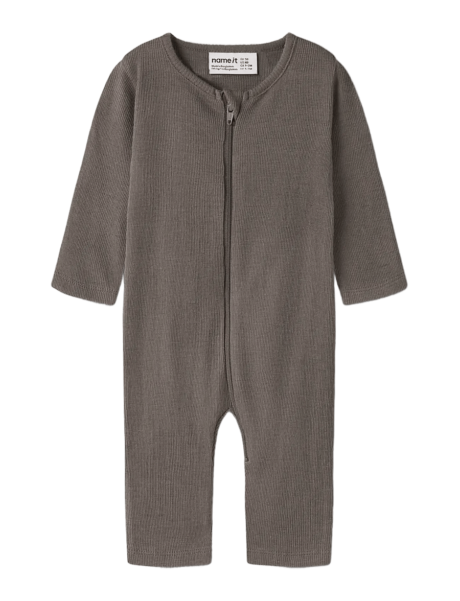 name it - NBMWOSSA WO/SI RIB NIGHTSUIT - schlafoveralls - morel - 2