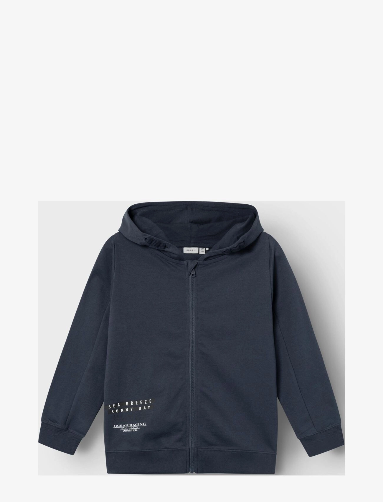 name it - NKMHALUKAS LS SWEAT CARD WH UNB - india ink - 3