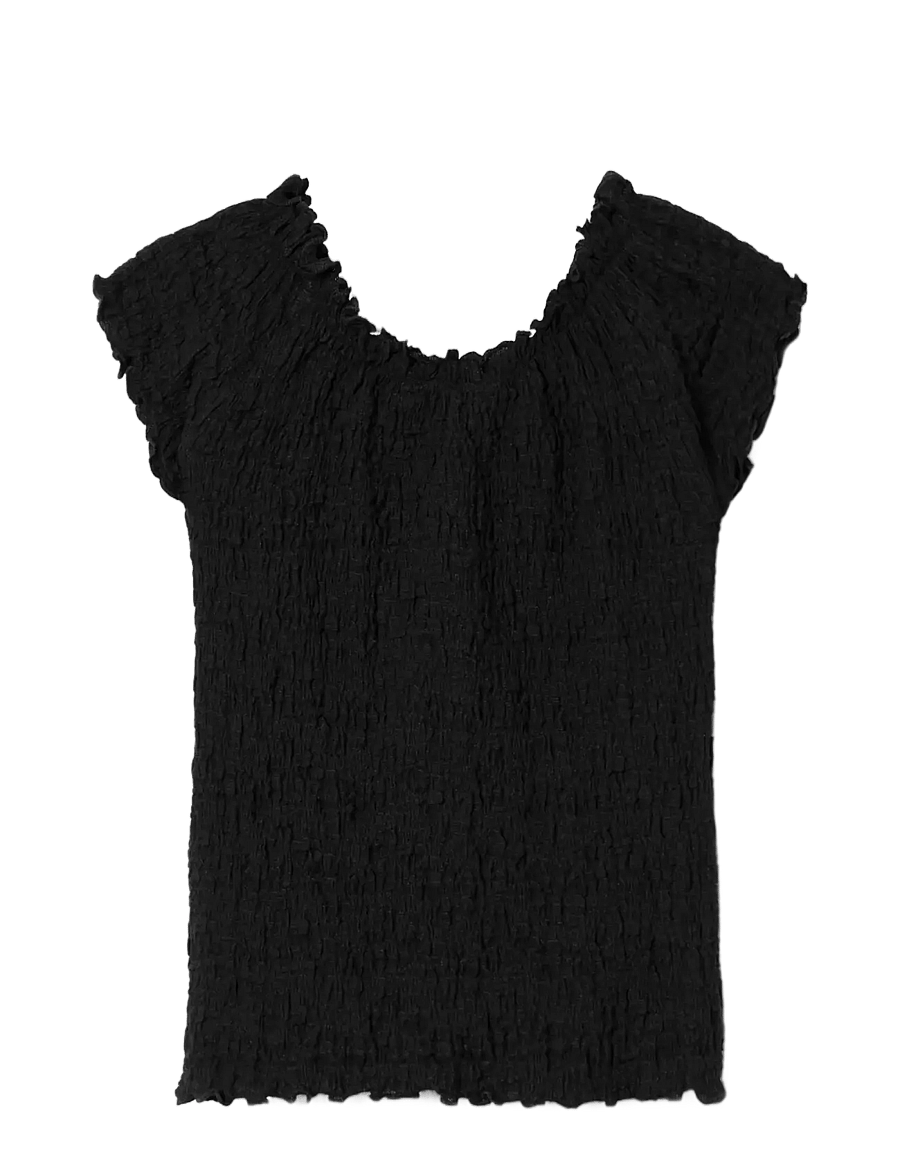 name it - NKFHALISSE SS TOP NOOS - blusen & tuniken - black - 1