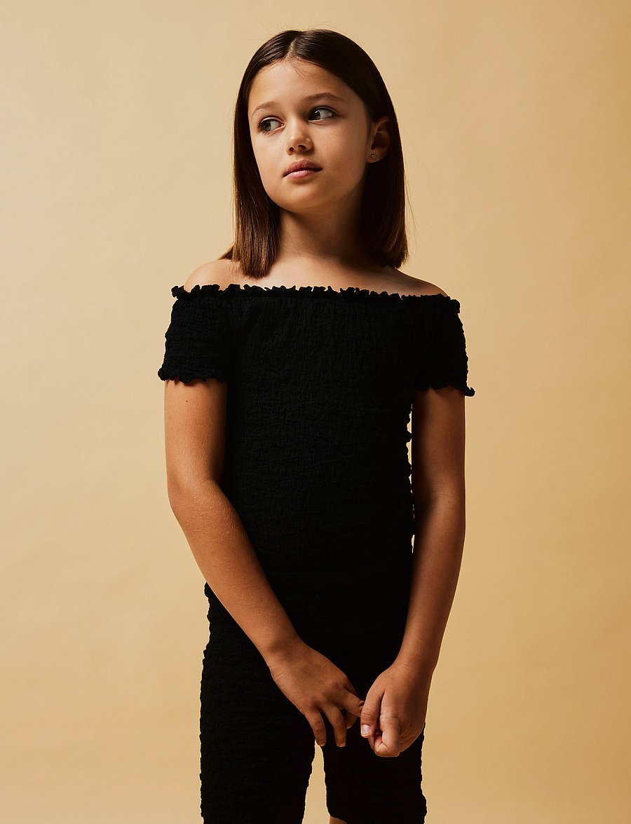name it - NKFHALISSE SS TOP NOOS - blusen & tuniken - black - 2