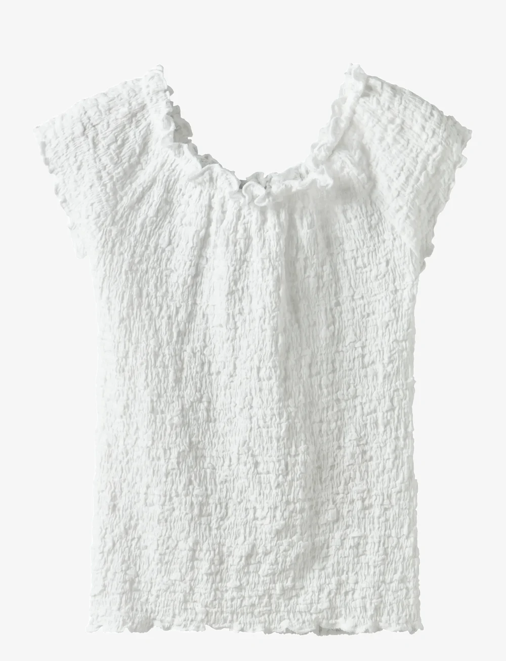 name it - NKFHALISSE SS SHORT TOP - bluser & tunikaer - bright white - 0
