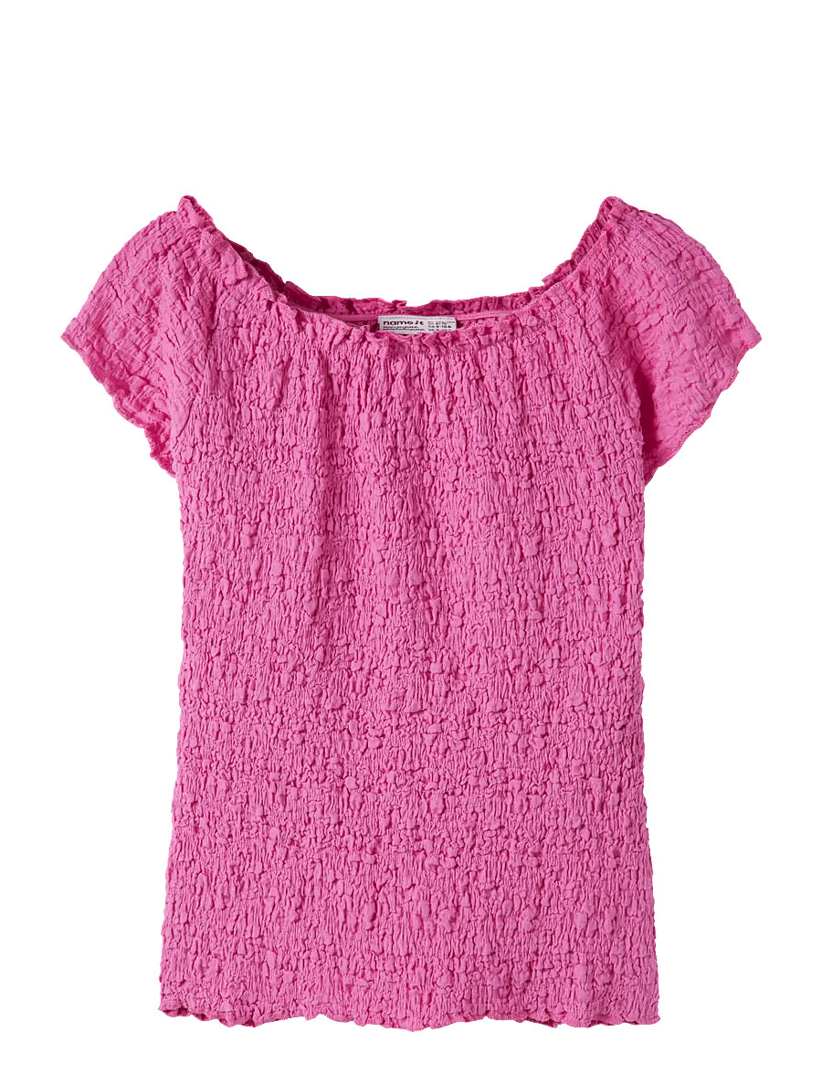 name it - NKFHALISSE SS TOP NOOS - blusen & tuniken - strawberry moon - 0