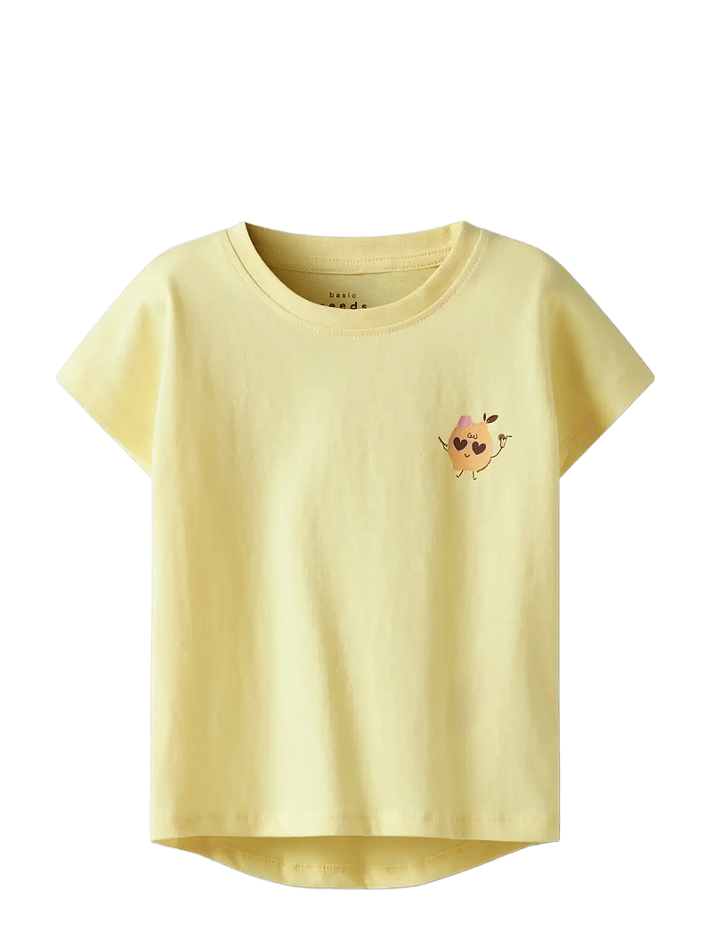 name it - NMFVARUTTI CAPSL LOOSE TOP - kurzärmelige - lemon meringue - 1