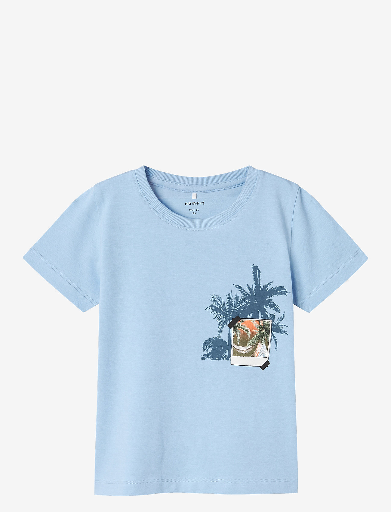 name it - NMMHERMOL SS TOP - chambray blue - 1