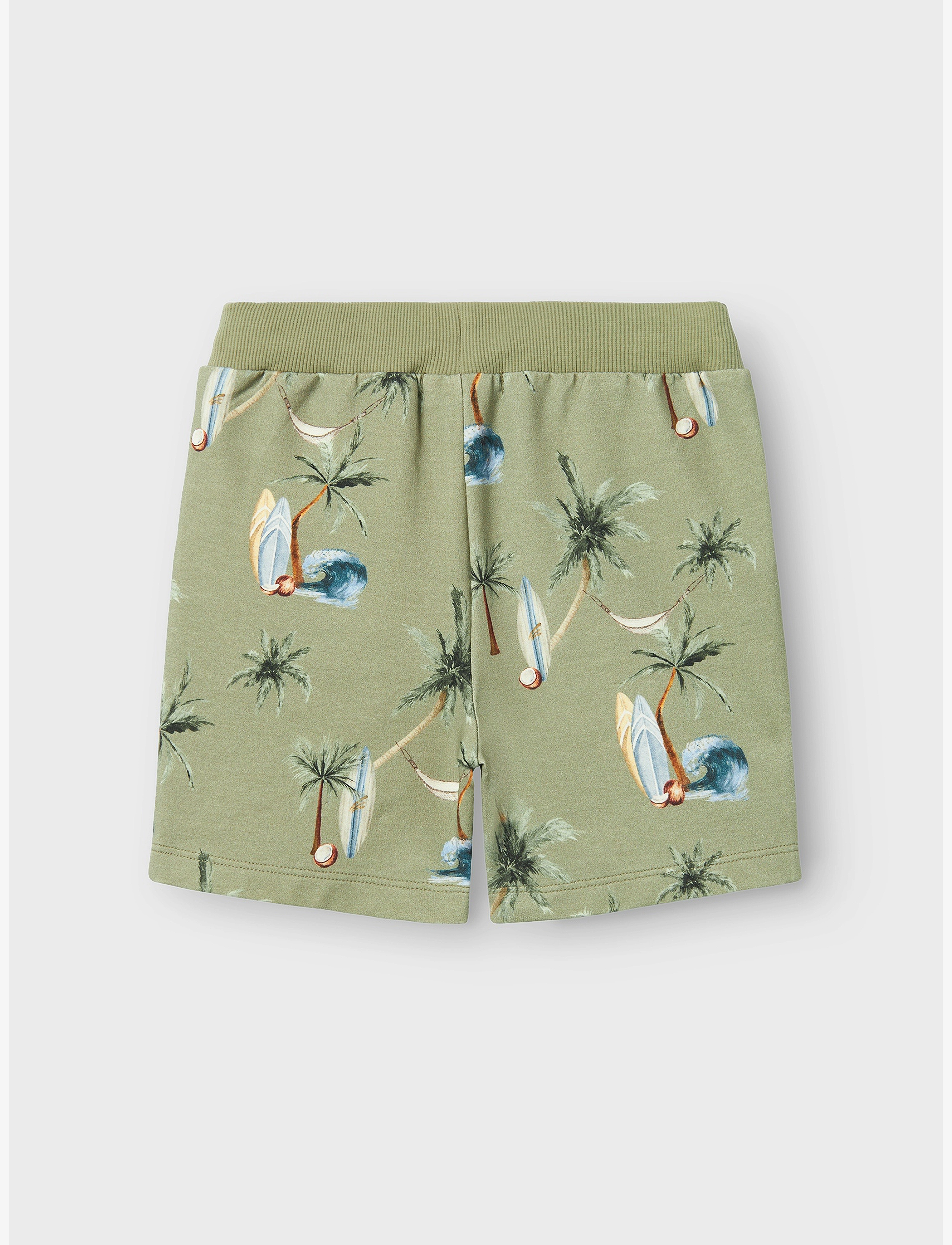 name it - NMMHERMOD SWEAT LONG SHORTS UNB - oil green - 2