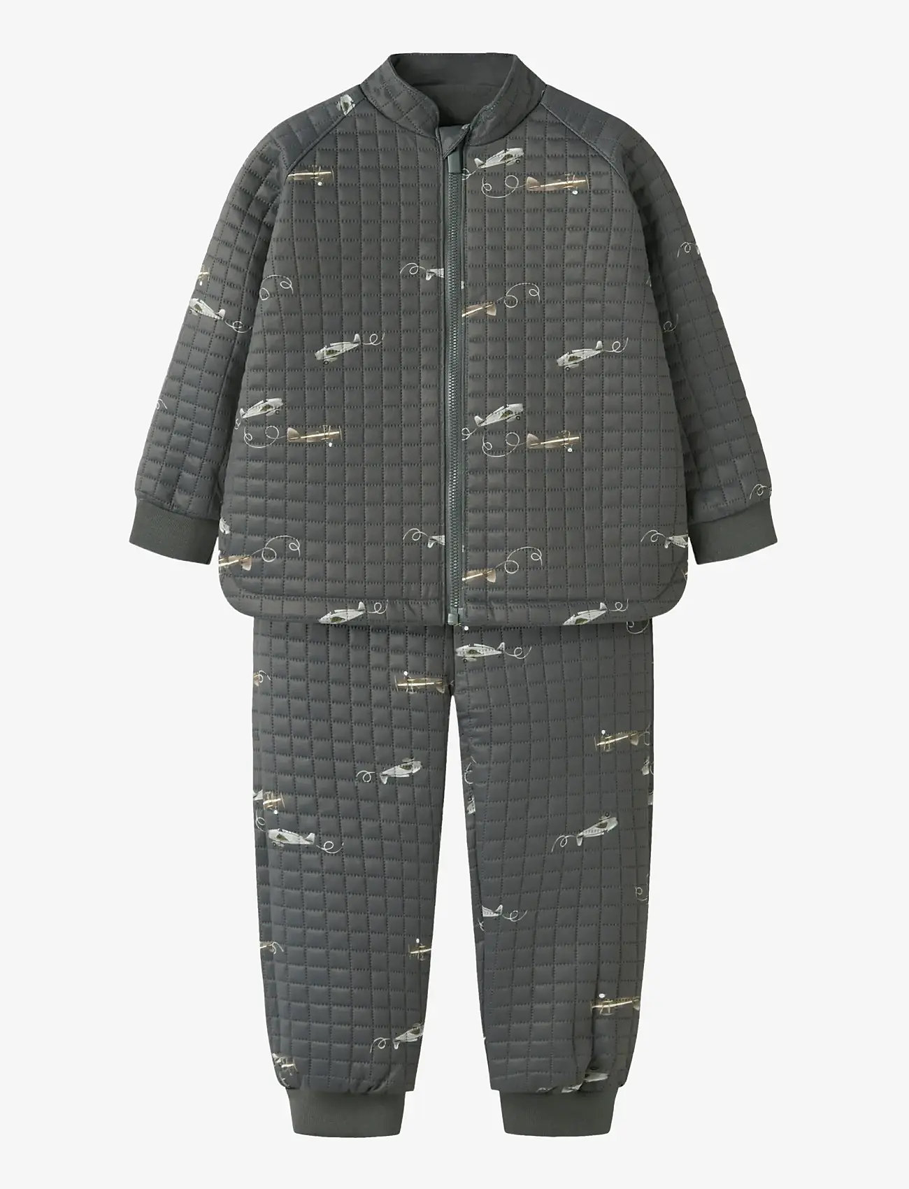 name it - NMMMOON QUILT SET AOP 1FO - thermo-sets - grey pinstripe - 0