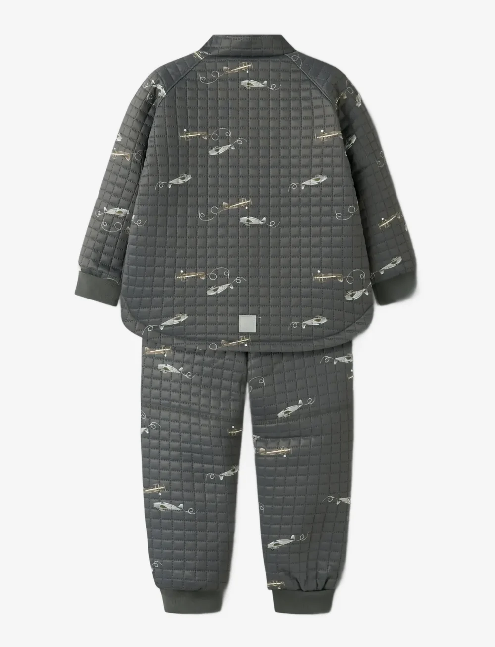 name it - NMMMOON QUILT SET AOP 1FO - termo komplekti - grey pinstripe - 1