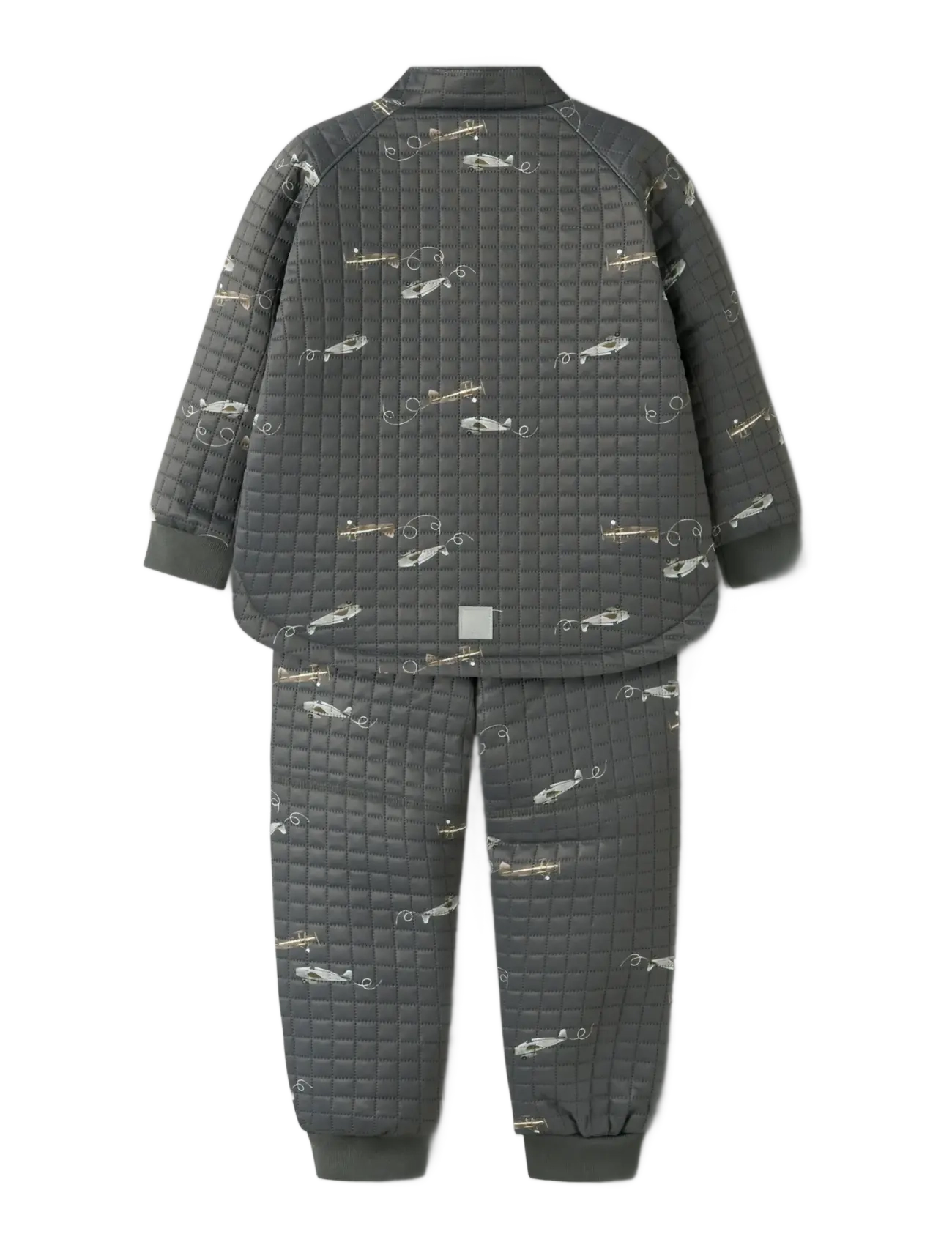name it - NMMMOON QUILT SET AOP 1FO - grey pinstripe - 1