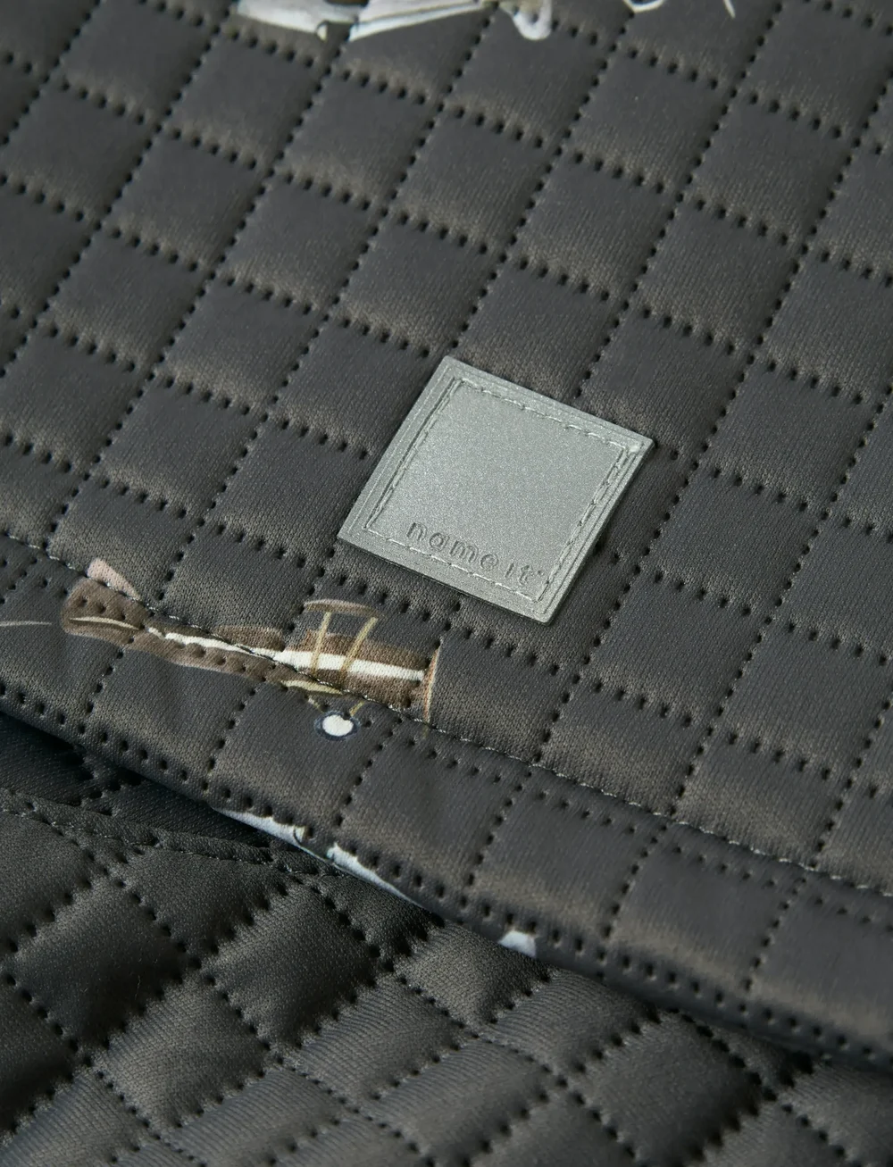 name it - NMMMOON QUILT SET AOP 1FO - termo komplekti - grey pinstripe - 2