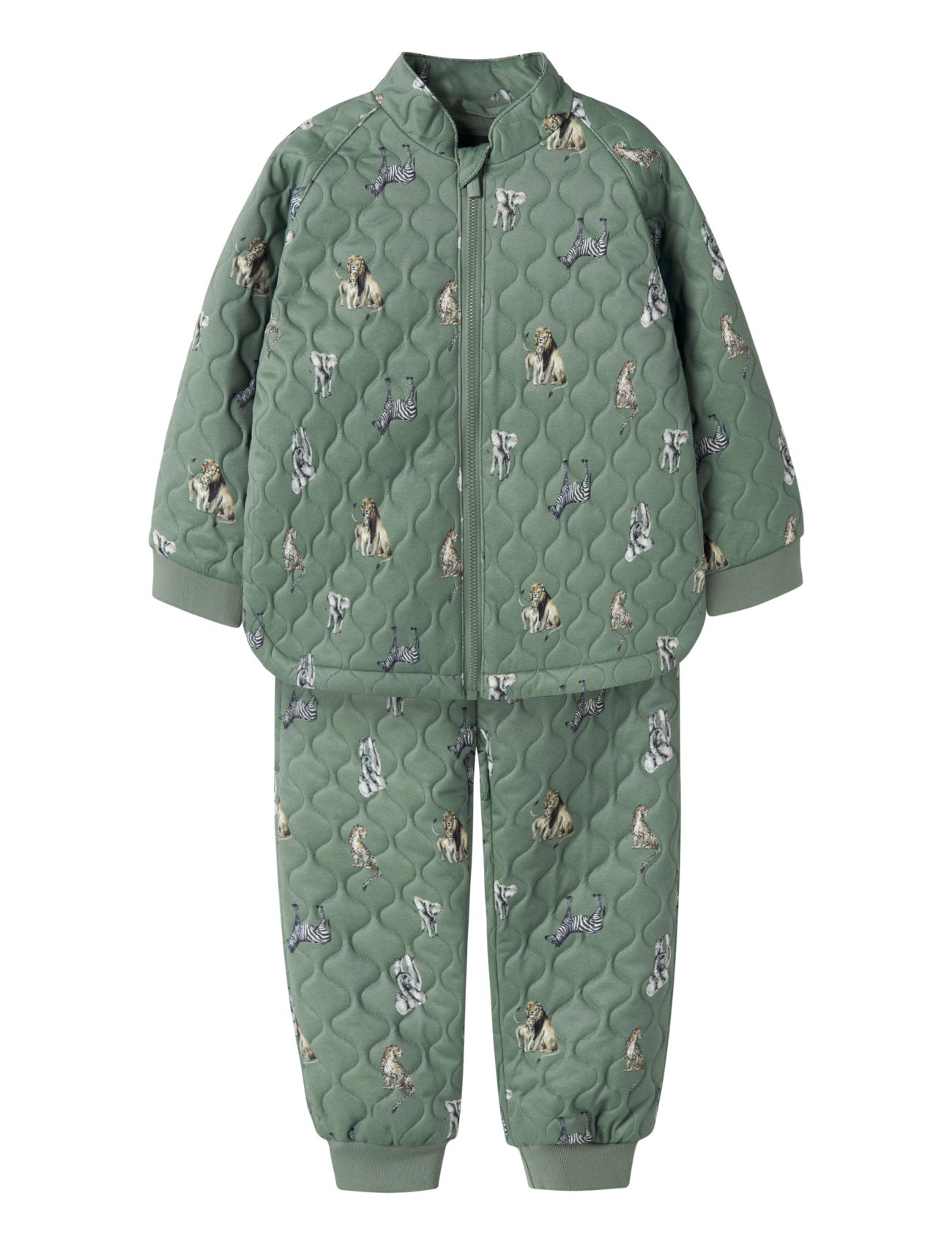 name it NMMMOON QUILT SET AOP 1FO - Winterkollektion - LAUREL WREATH / khaki/green