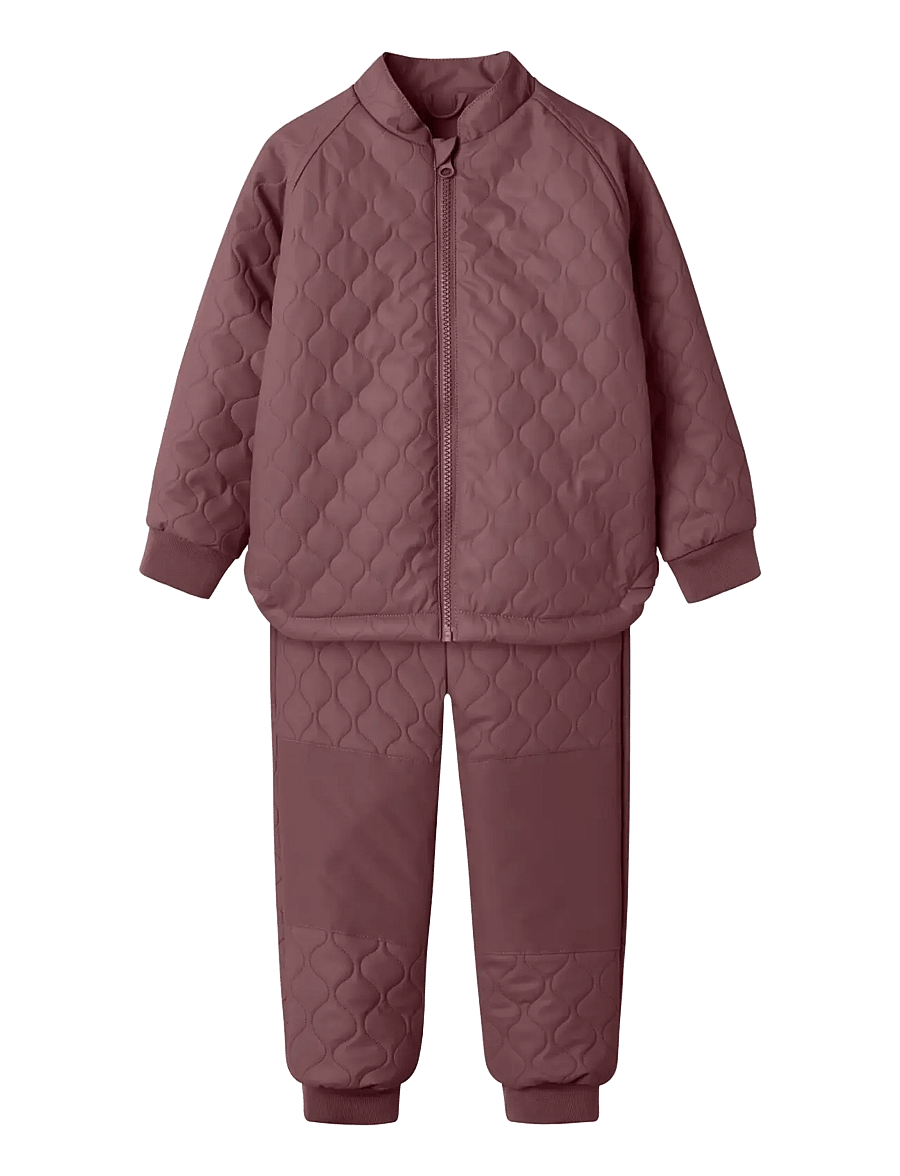 name it - NMFMUD RUB QUILT SET SOLID FO - zestawy termoizolacyjne - rose brown - 0