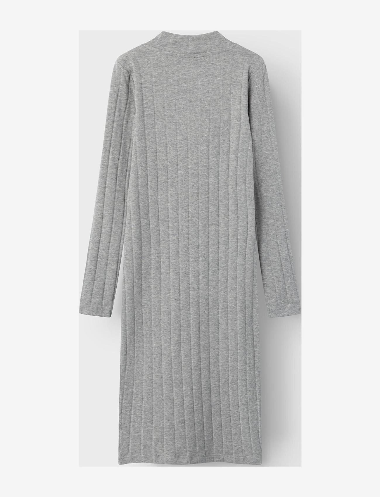 name it - NKFRIMAMIA LS SLIM DRESS - pikkade varrukatega vabaaja kleidid - grey melange - 1